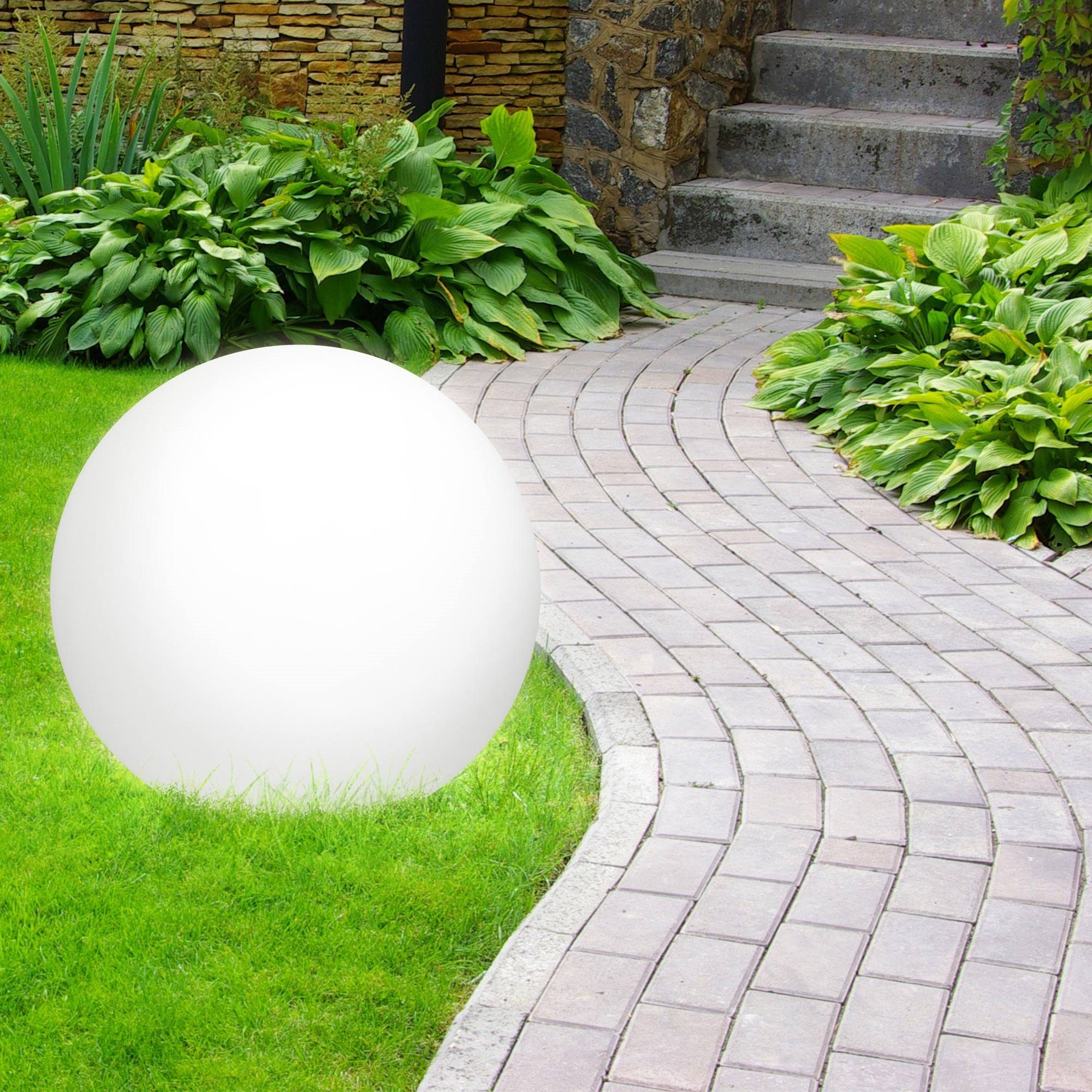 MLDESIGN Kugelleuchte »Gartenlampe weiß, Ø 40 cm, 25W, aus Kunststoff