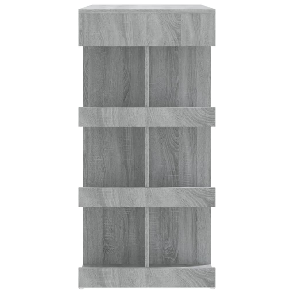 mit cm 100x50x101,5 (1-St) Esstisch Bartisch Regal Sonoma furnicato Grau