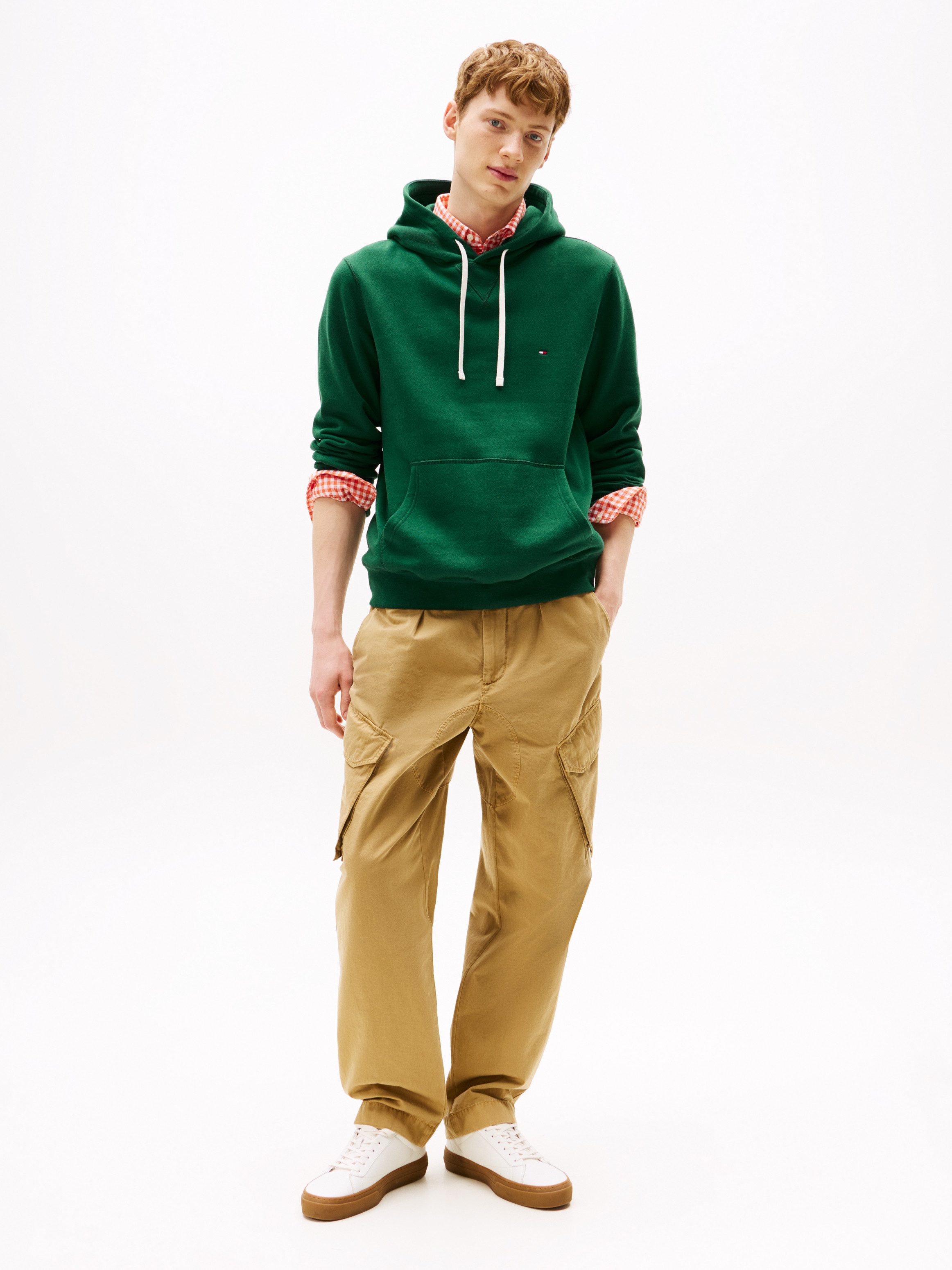 Tommy Hilfiger Hoodie ESS SEASONAL FLEECE HOODY mit Kapuze und Kängurutasche unifarben, casual, regular fit, Baumwollmix, Kapuze