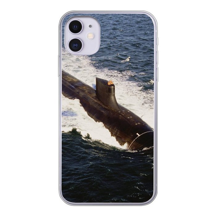 MuchoWow Handyhülle Ein U-Boot geht unter Wasser Handyhülle Apple iPhone 11 Smartphone-Bumper Print Handy