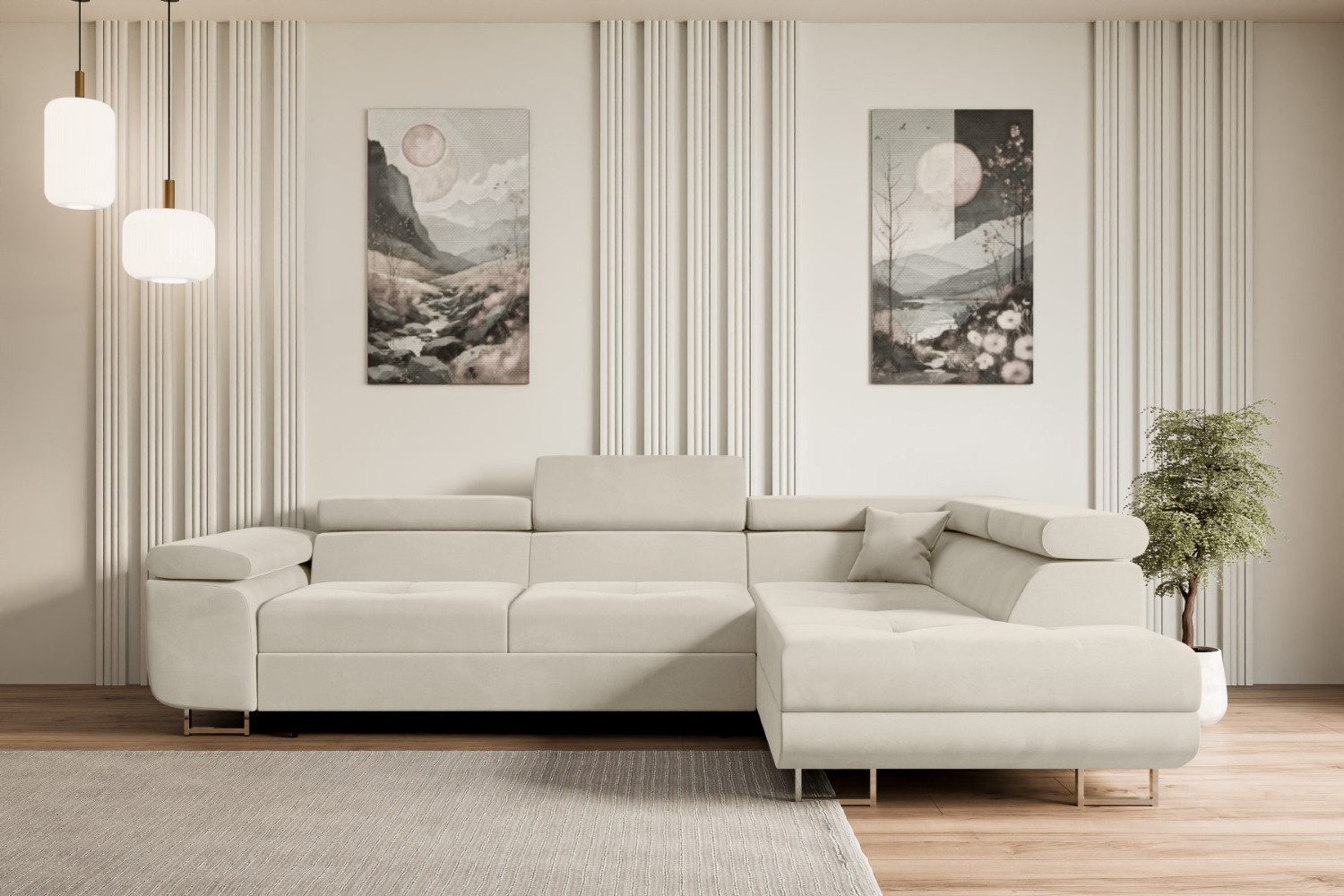 ALTDECOR Ecksofa GUSA-L, Couch mit Schlaffunktion, Wohnzimmer - Wohnlandsch günstig online kaufen