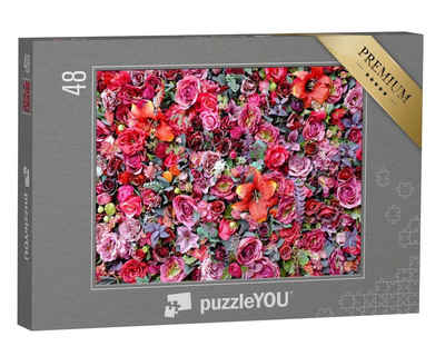 puzzleYOU Puzzle Rosen und Lilien, 48 Puzzleteile, puzzleYOU-Kollektionen Flora, Blumen