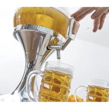 Ruhhy Bierzapfanlage 3,5L Professioneller Zapfanlagen-Getränkespender für Bier, Wein, Uvm., großer Vorrat, Eisbehälter, leicht zu reinigen, einfache Bedienung.