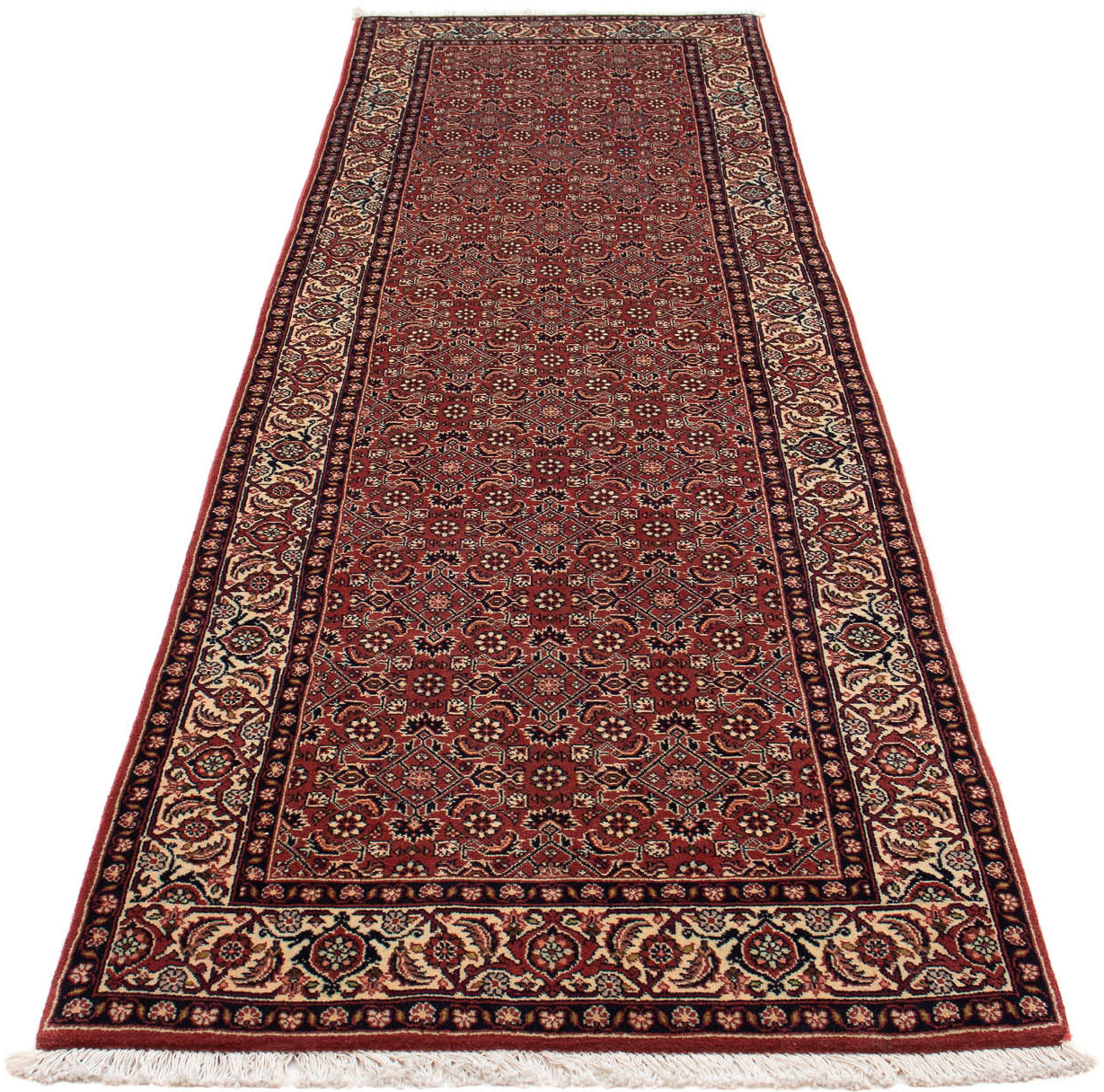 Orientteppich Perser - Bidjar - 285 x 84 cm - dunkelrot, morgenland, rechteckig, Höhe: 15 mm, Wohnzimmer, Handgeknüpft, Einzelstück mit Zertifikat | Kurzflor-Teppiche