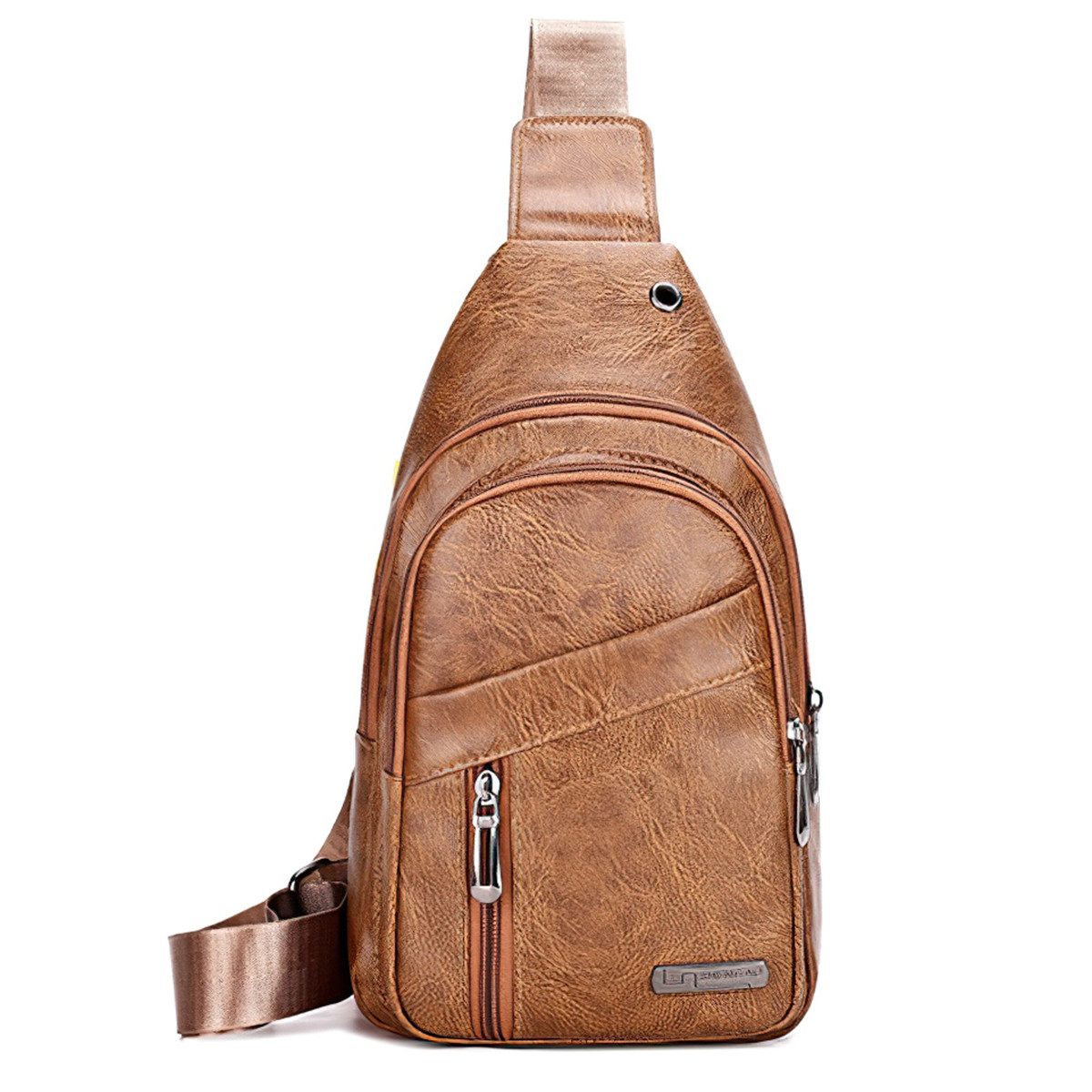 Schultertasche Brusttasche Umhngetasche Sling Crossbody Tasche PU-Leder