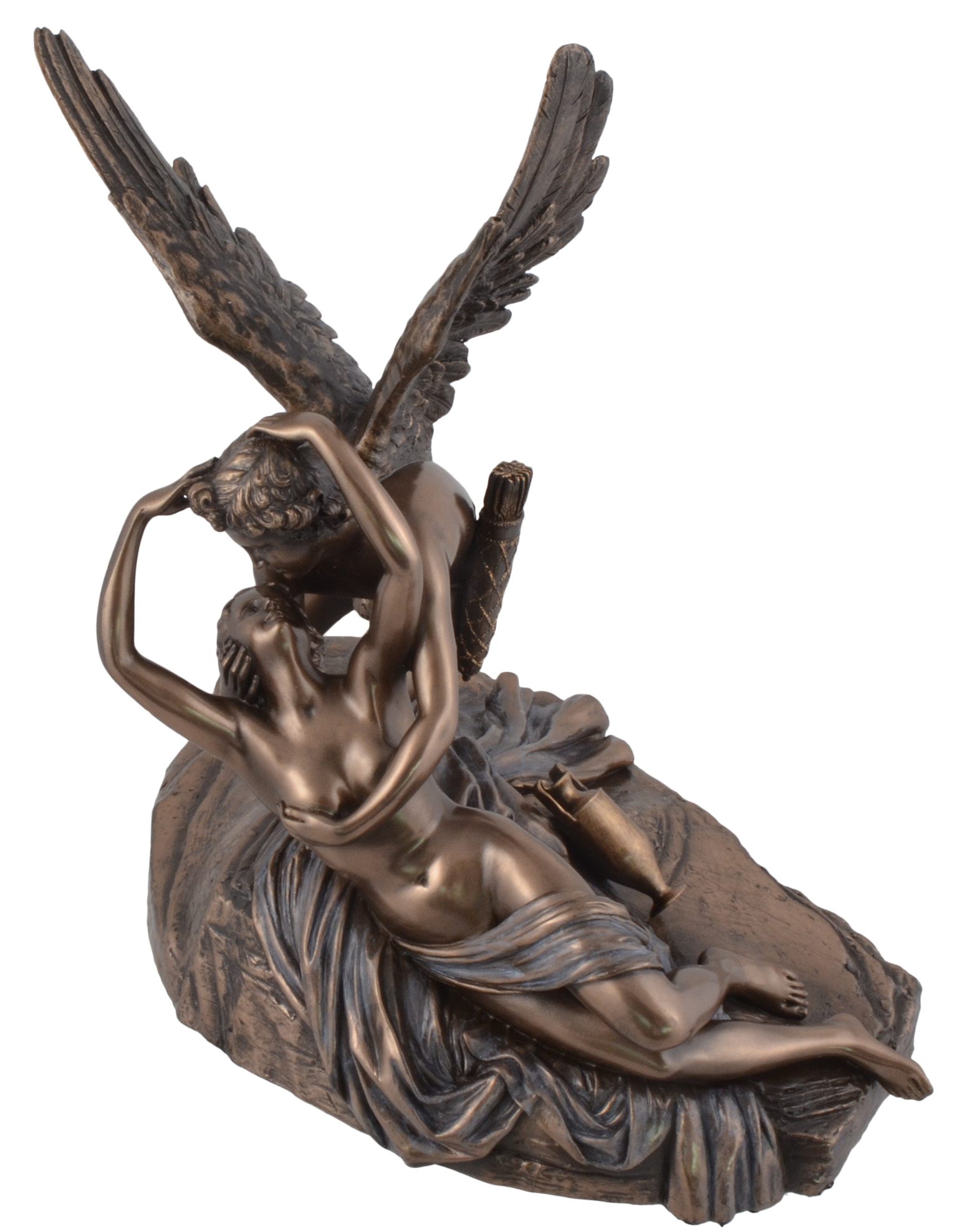 Vogler direct Gmbh Dekofigur 29x17x28cm Psyche by Hand Amor n.Antonio von Skulptur - und LxBxH: bronziert, ca. Canova Veronese