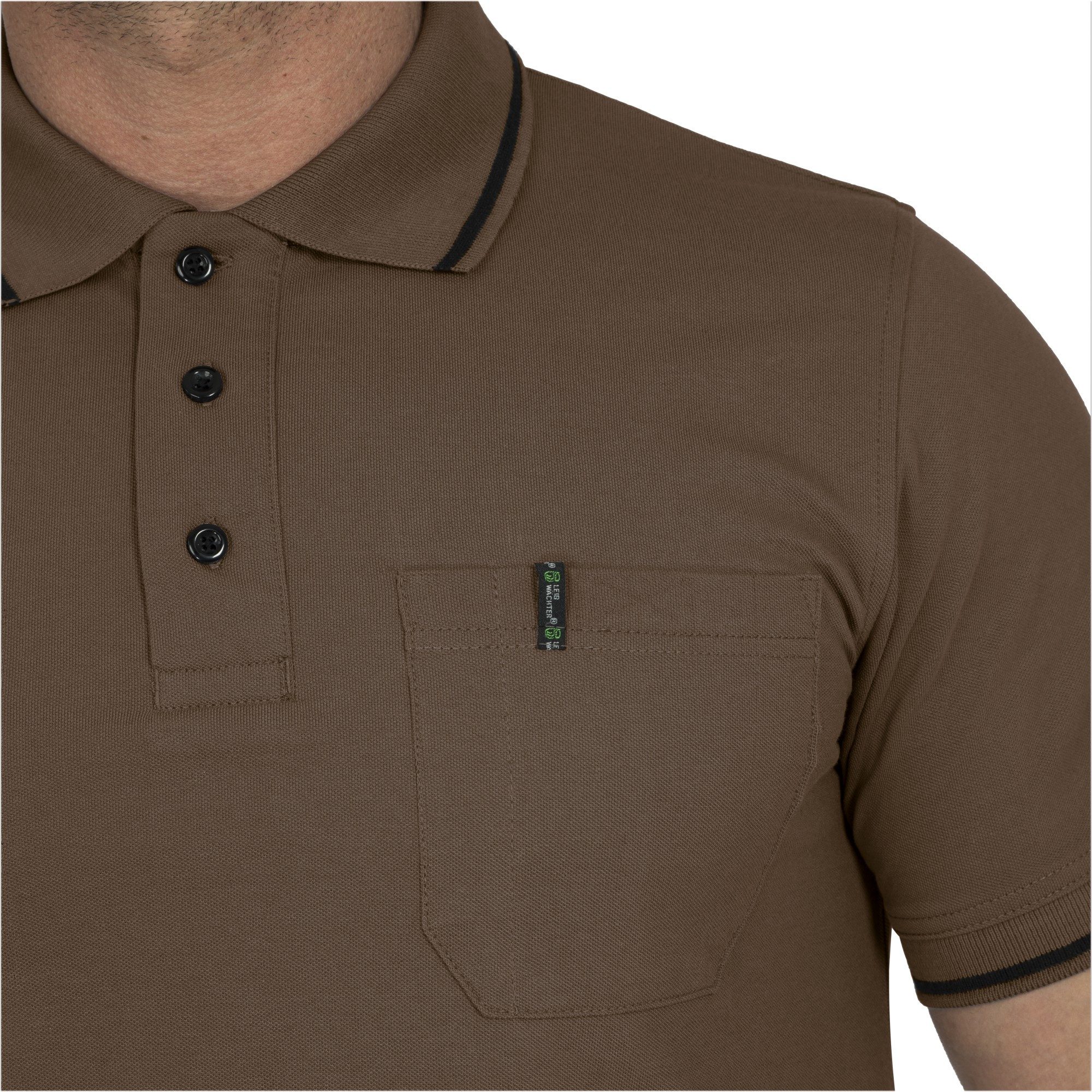 Leibwächter Poloshirt Flex-Line Herren Poloshirt kurzarm, mit Brusttasche & Stifttasche (Bequeme Workwear, antibakterielle, Antigeruchs- und Antipilling-Ausrüstung) 50% Baumwolle & 50% Polyester, 220g/m²