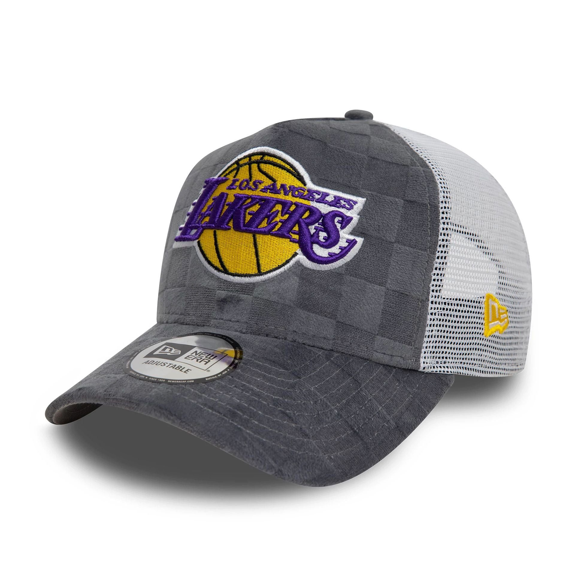 New Era Snapback Cap 9FORTY A-Frame Tonal Check LA Lakers