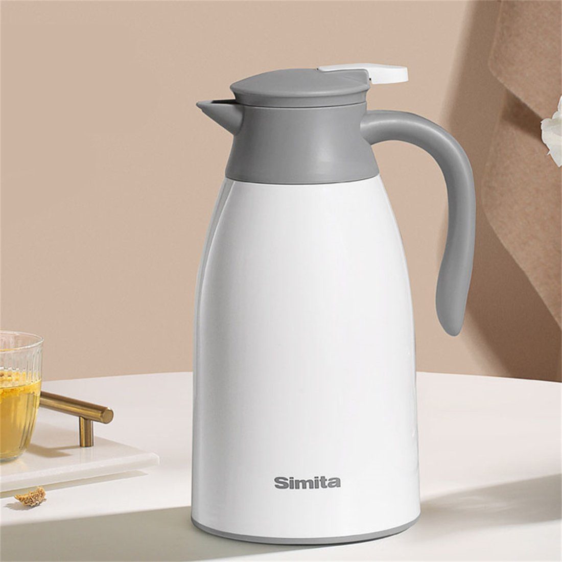 den für Weiß DÖRÖY Isolierkessel Isolierkanne Hausgebrauch,Heißwasserkocher,Kaffeemaschine1.6L