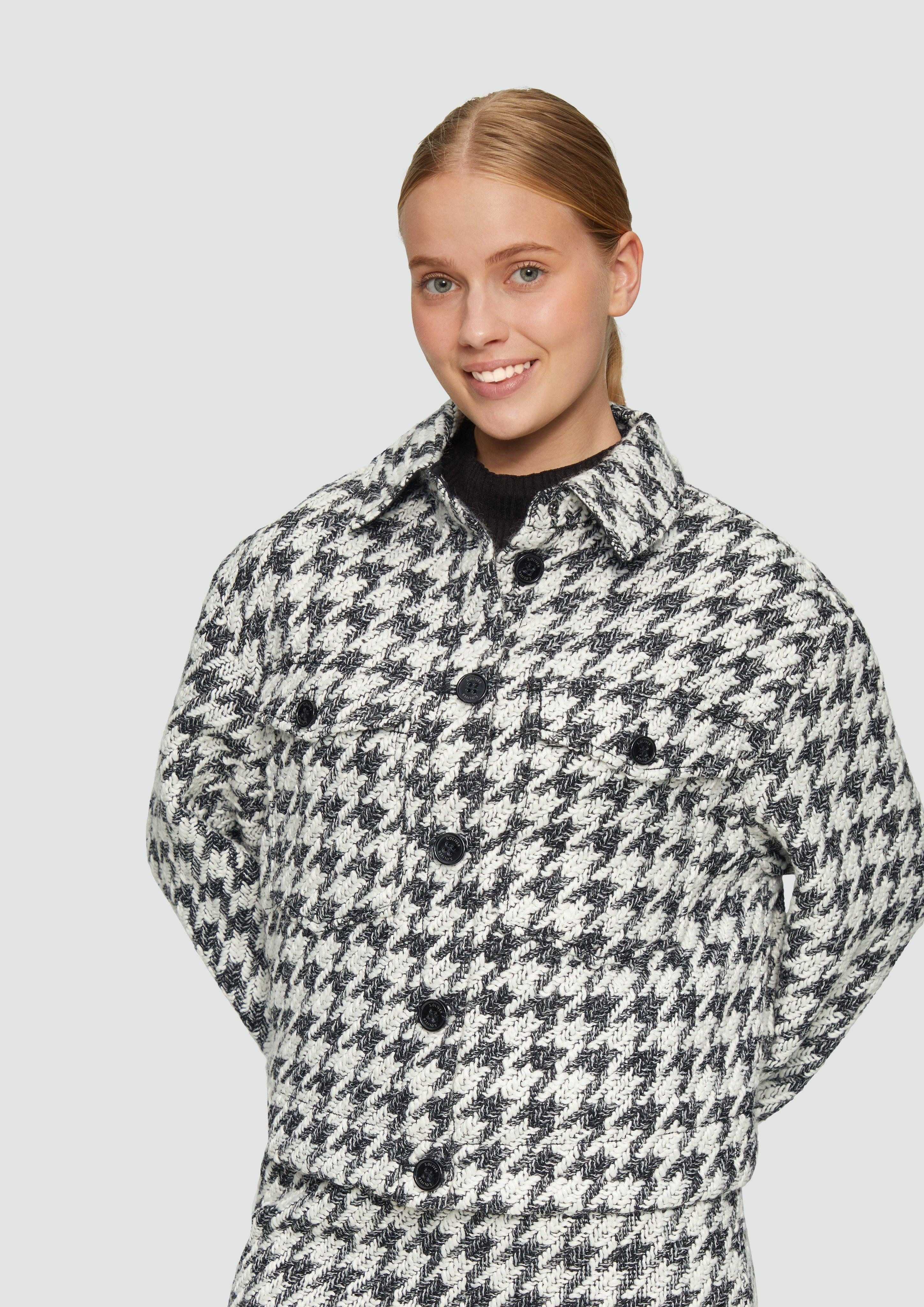 s.Oliver Funktionsjacke Gemusterte Bouclé-Jacke günstig online kaufen