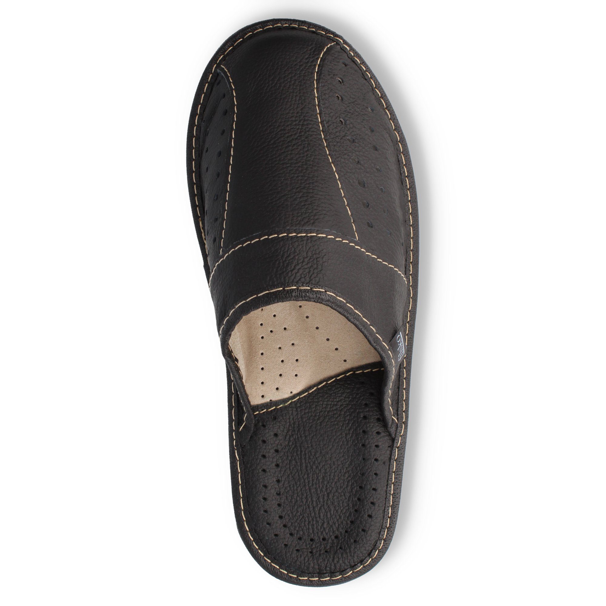 filsko Wolmar Herren Hausschuh (1 Paar, Obermaterial aus Leder) bis Schuhgröße 50, Pantoffeln, Slip-On