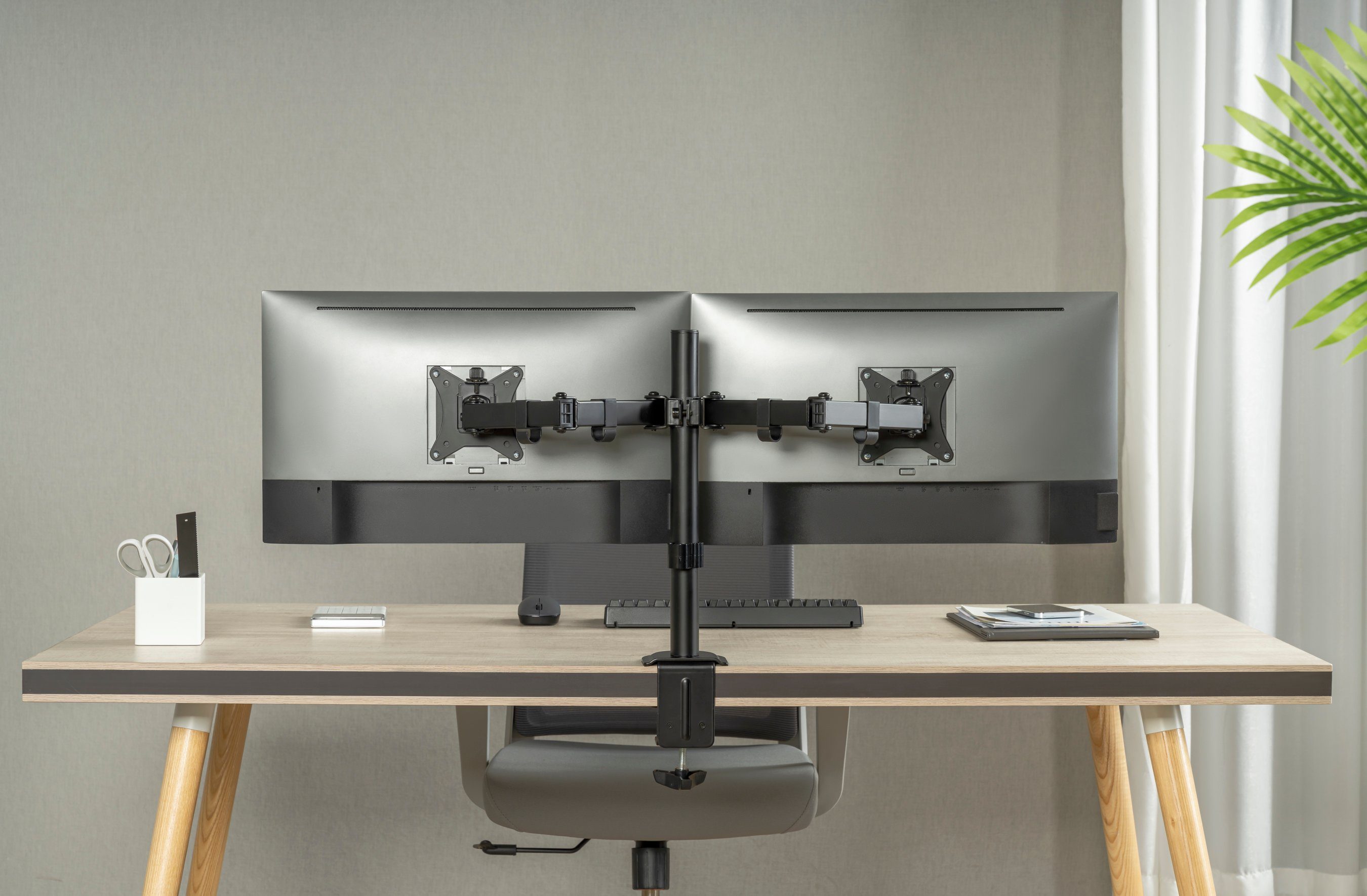 HALTERUNGSPROFI Monitor-Halterung Office-444, (bis 32,00 Zoll, Neigbar, Schwenkbar, Höhe einstellbar)