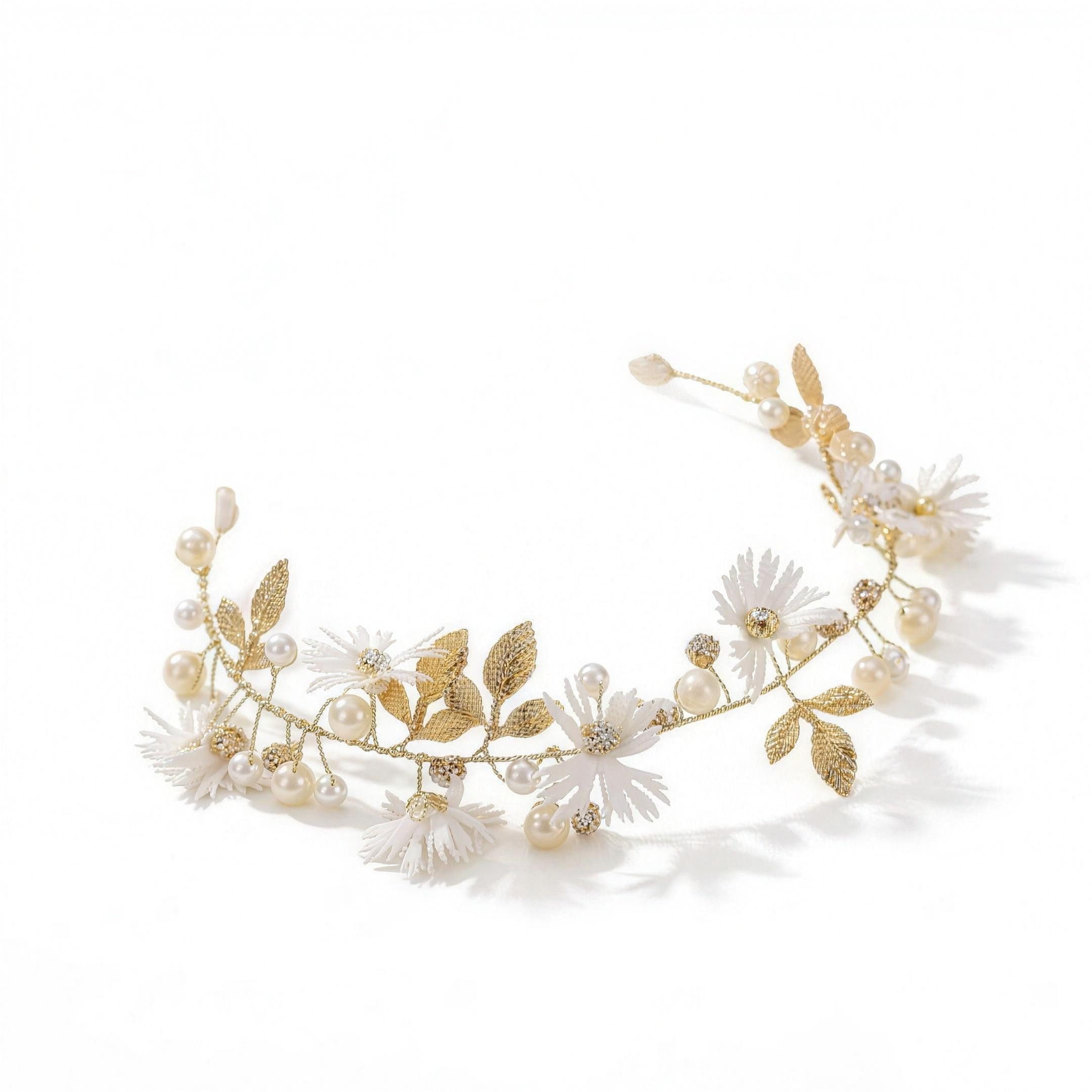 H-basics Haarband Braut Hochzeit Kristall Perlen Strass Haarschmuck