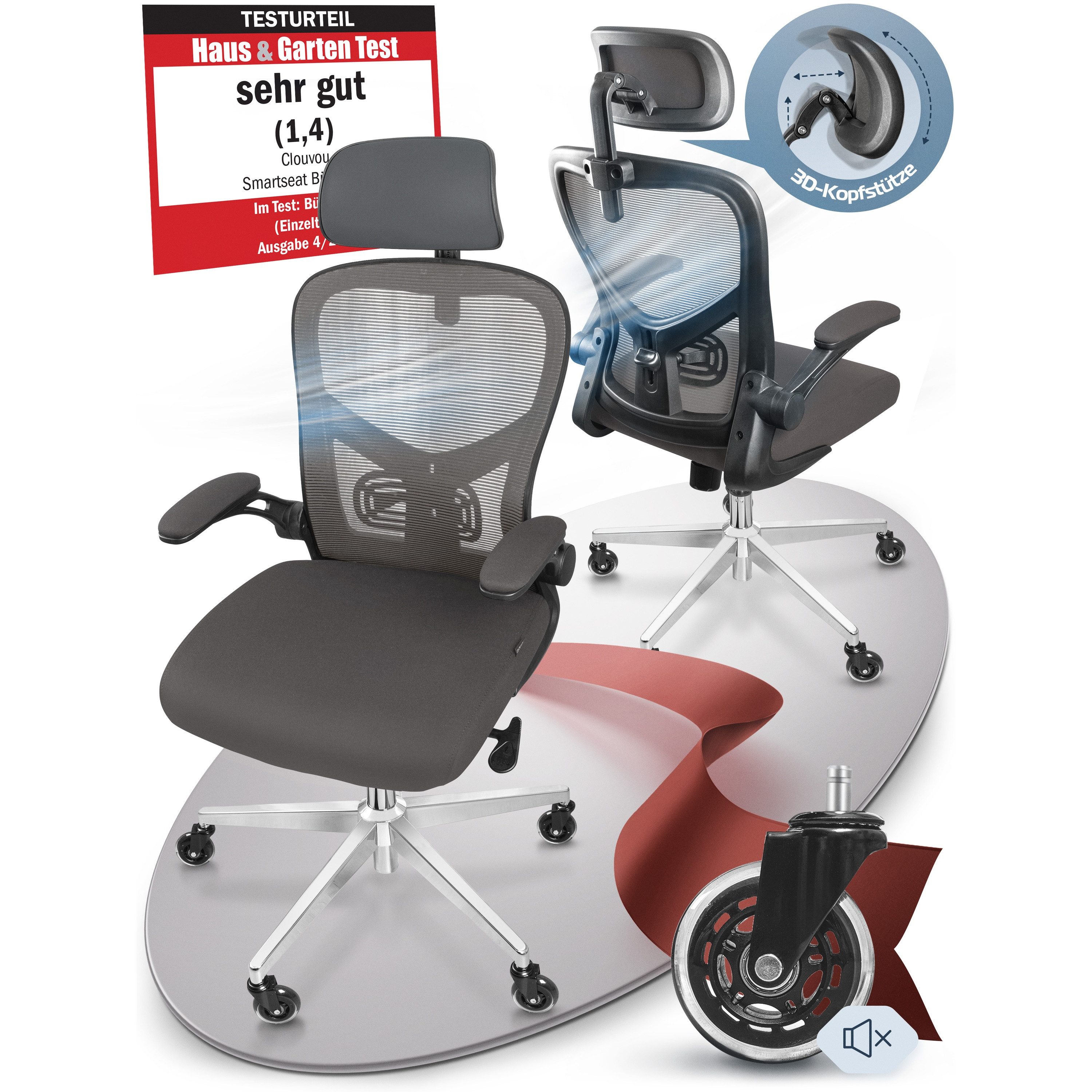 CLOUVOU Bürostuhl SmartSeat, Schreibtischstuhl, ergonomisch, Chefsessel, günstig online kaufen