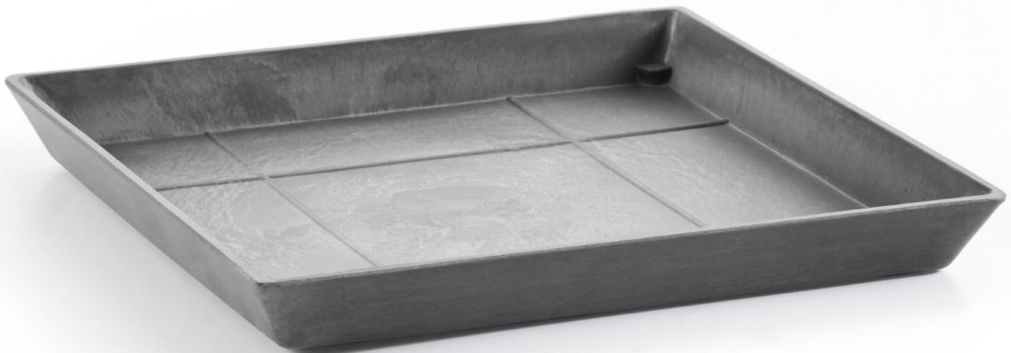 ECOPOTS Blumentopfuntersetzer SQUARE SAUCER Grey, BxTxH: 35,5x35,5x3,5 cm günstig online kaufen