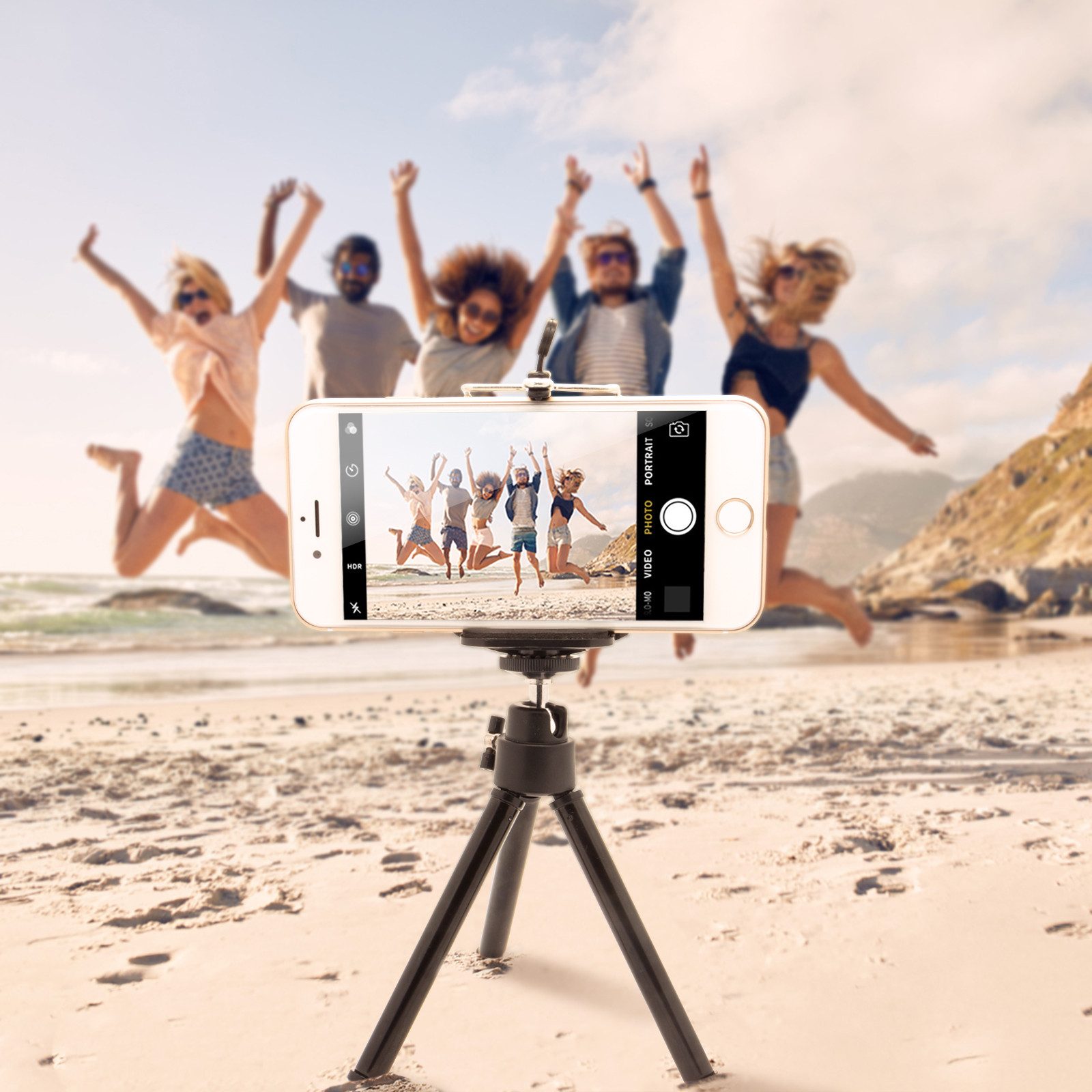 Mobilefox Handy mini Stativ Handy Ständer Selfie Klemmstativ Tripod/Dreibein Ministativ