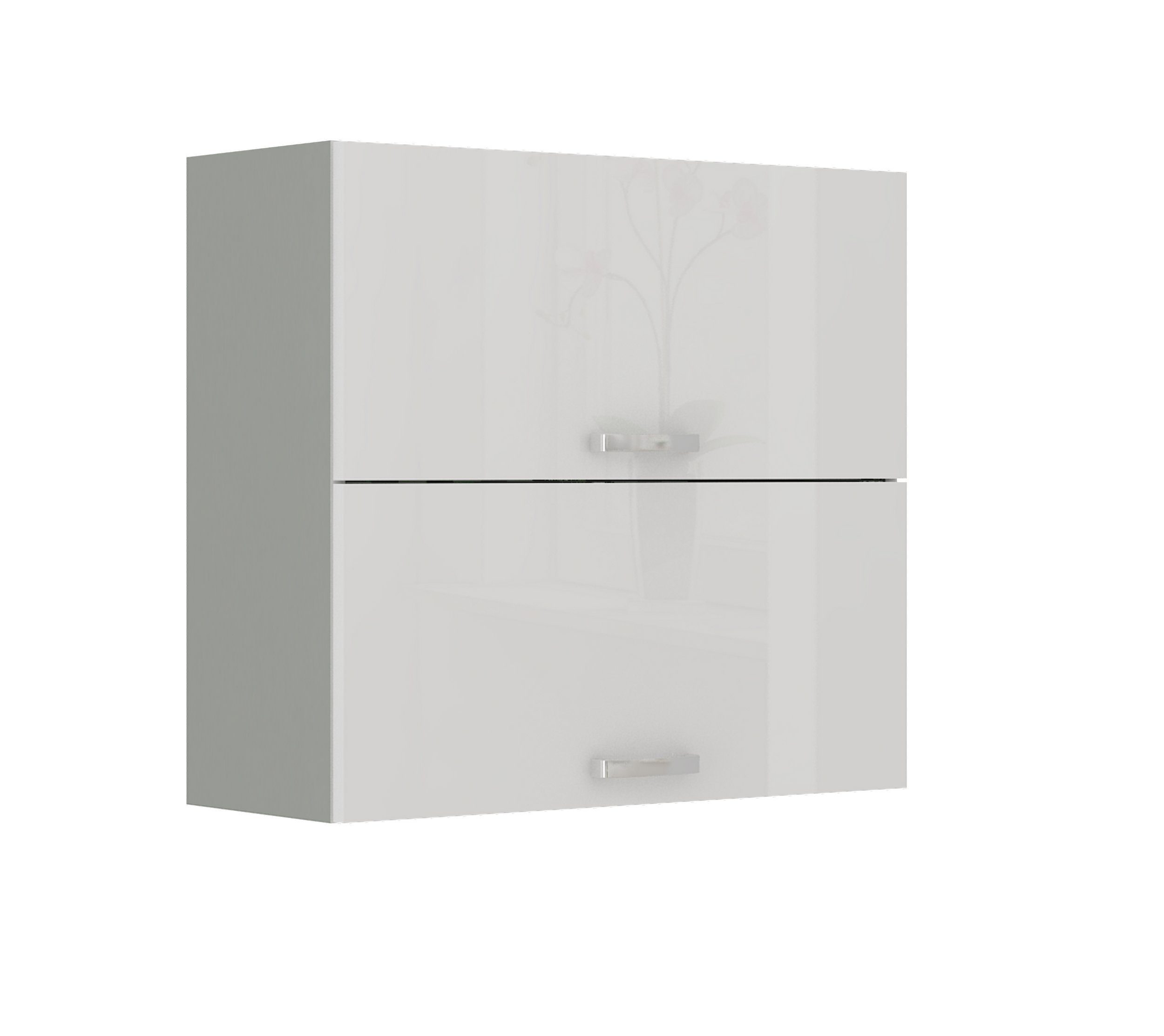 Hängeschrank Bianca Weiß Küche Küchenblock Grau + cm Hochglanz Küchen-Preisbombe 80 Küchenzeile