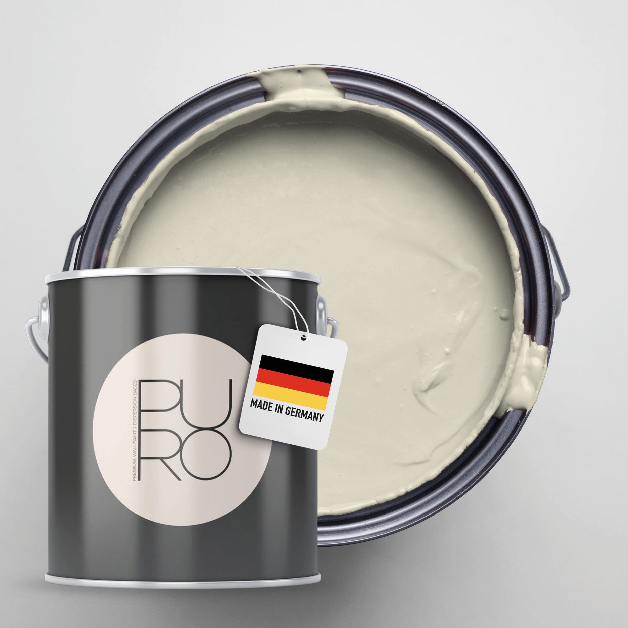 A.S. Création Wandfarbe Premium Innenwandfarbe PURO Tuchmatt calm taupe, ideal für Wohnzimmer, Schlafzimmer, Flur und Küche, Farbwelt Taupe