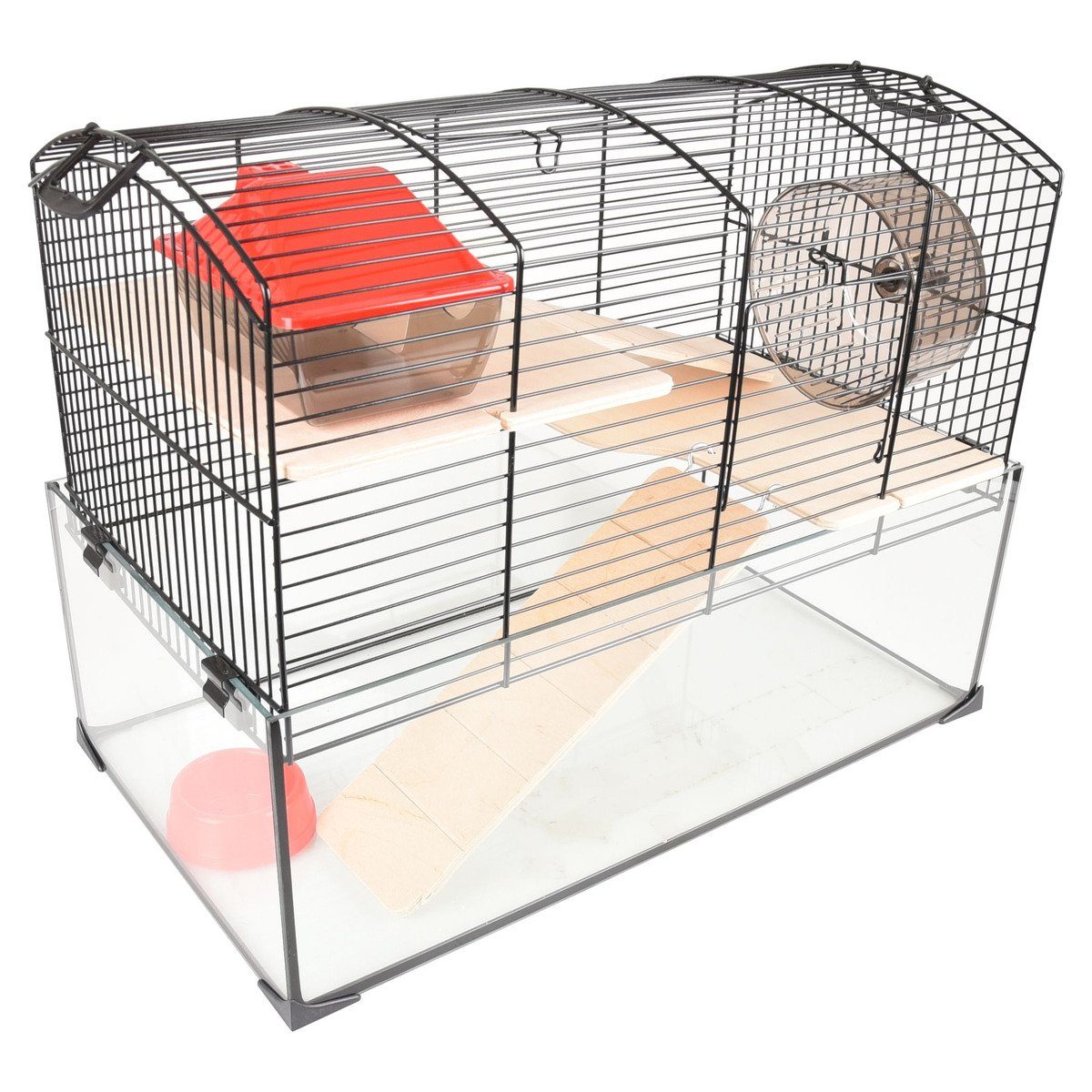 Flamingo Kleintierkäfig Hamsterkäfig Vitru schwarz 1