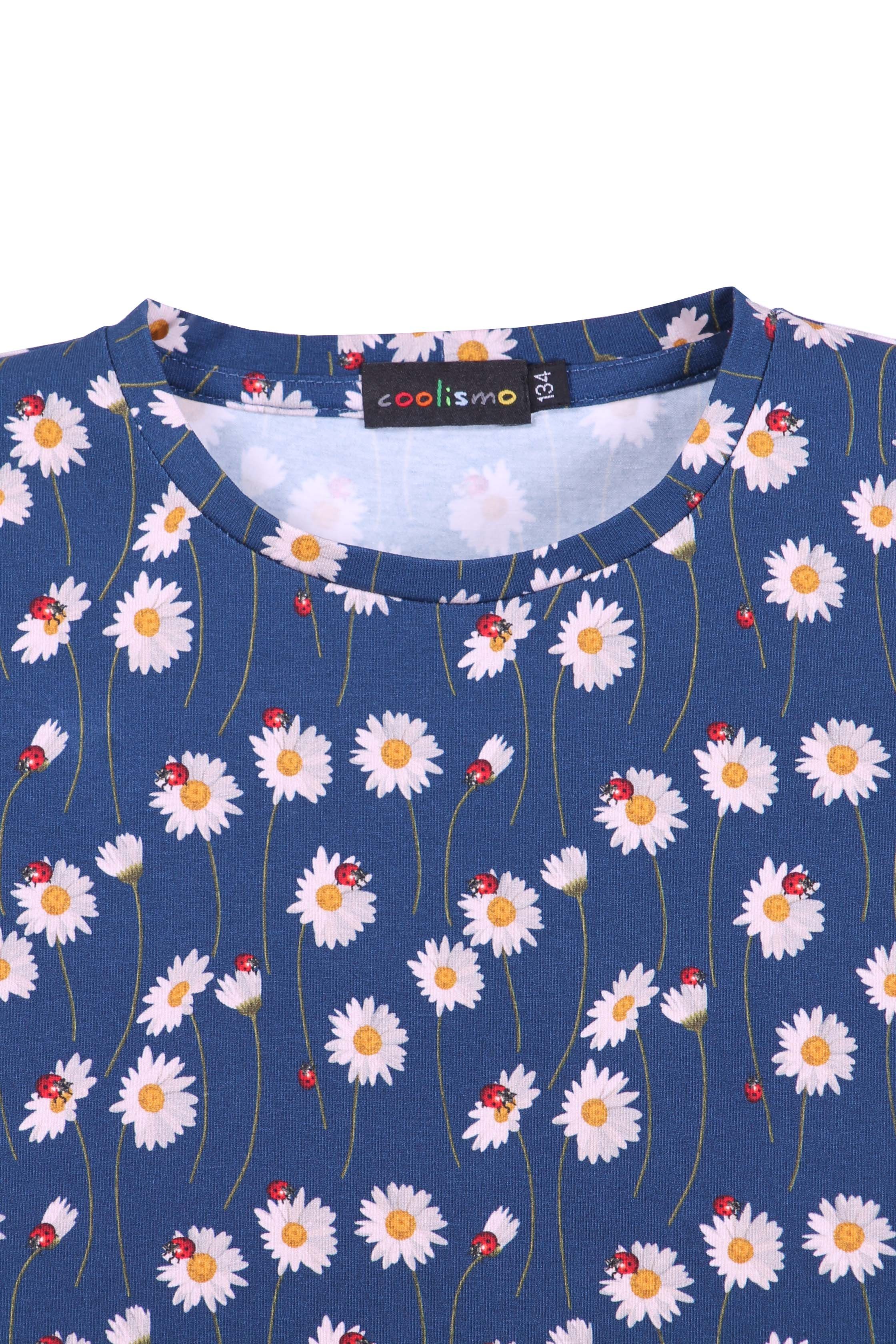 coolismo T-Shirt Print-Shirt für Mädchen Gänseblümchen Baumwolle Rundhalsausschnitt, Alloverprint, mit