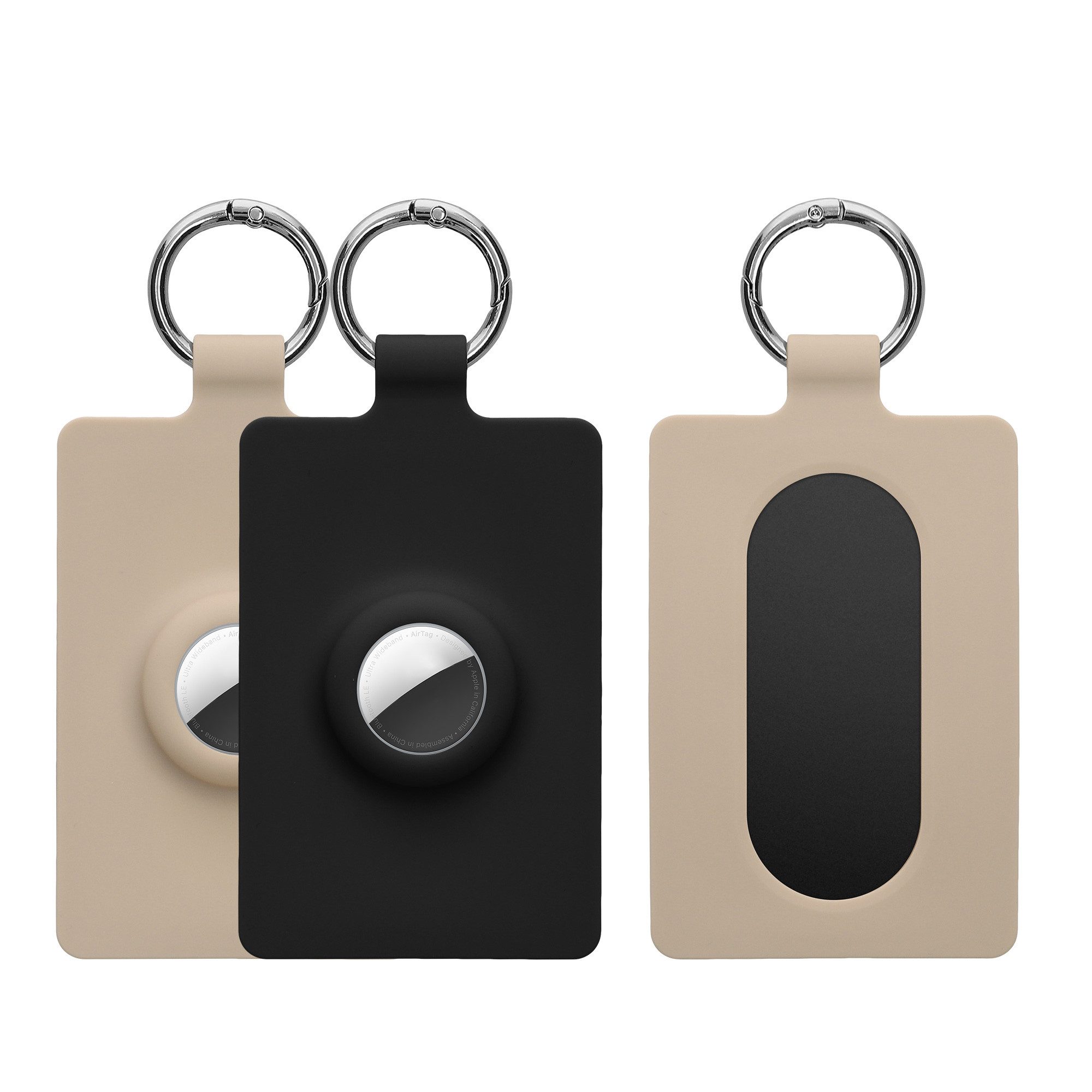 kwmobile Etui 2x Hülle für Tesla Model S / Model Y / Model 3 / Model X Karte, Kartenhalter Silikon Case - Cover mit Schlüsselring