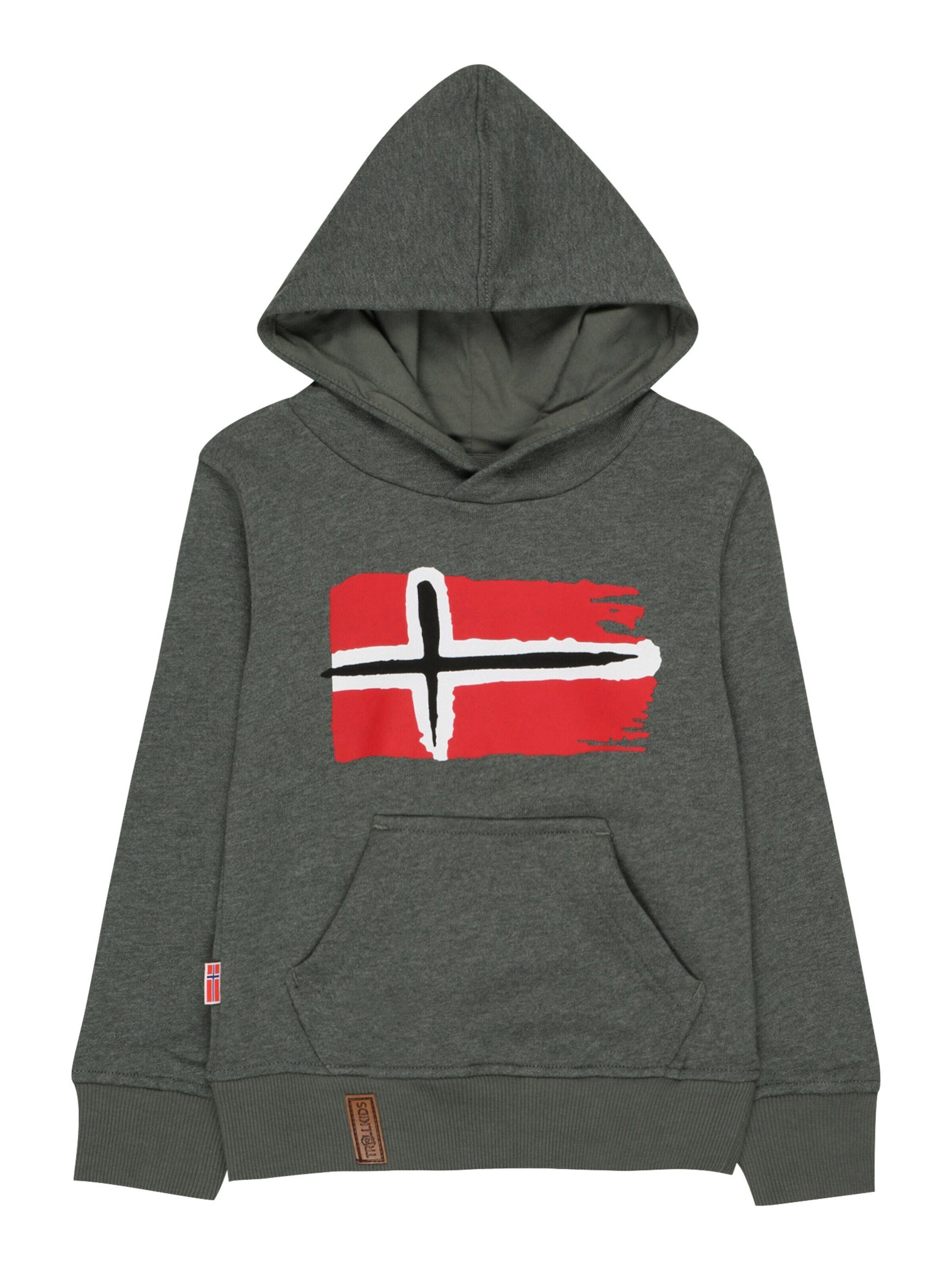 Sweatshirt TROLLKIDS Details green Trondheim Plain/ohne (1-tlg) khaki