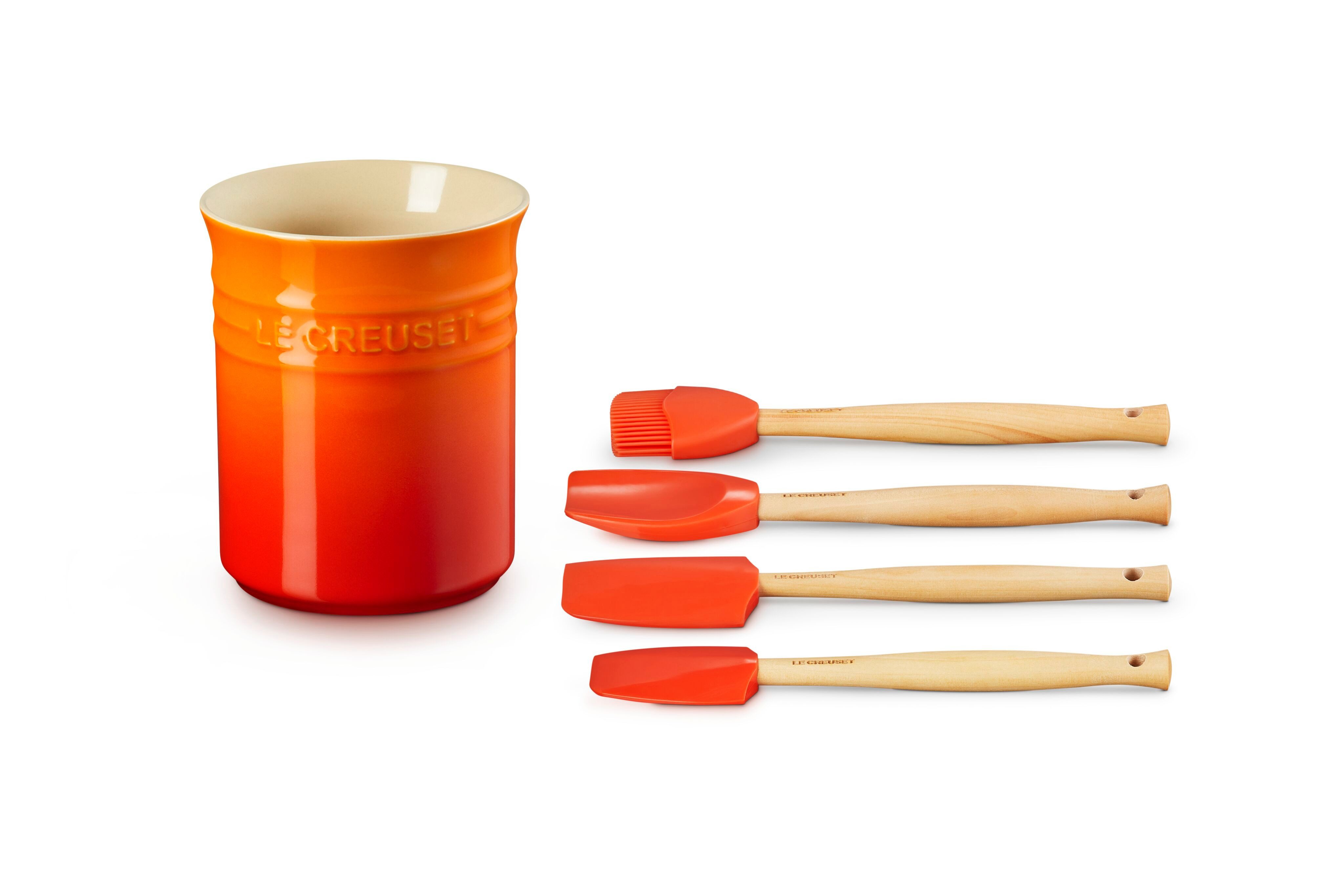 LE CREUSET Kochbesteck-Set Classic Kochkellen-Set 5tlg. Craft, 1.1 L, Ofenrot, 91057001090000