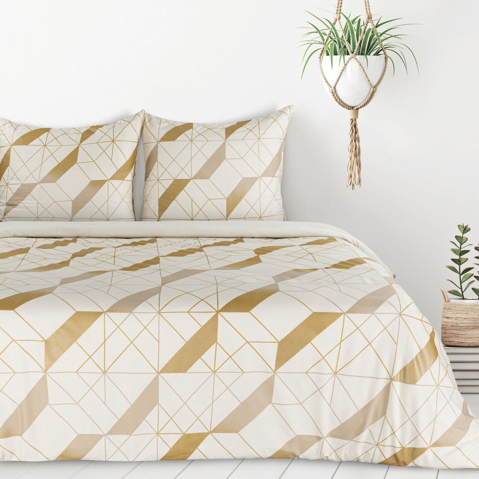 Design91 Bettwäsche Mikrofaser, 3 TLG Bettwäschegarnitur günstig online kaufen