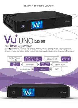 VU+ Uno 4K SE 1x DVB-C FBC Twin Tuner Linux Kabelreceiver UHD 2160P Kabel-Receiver