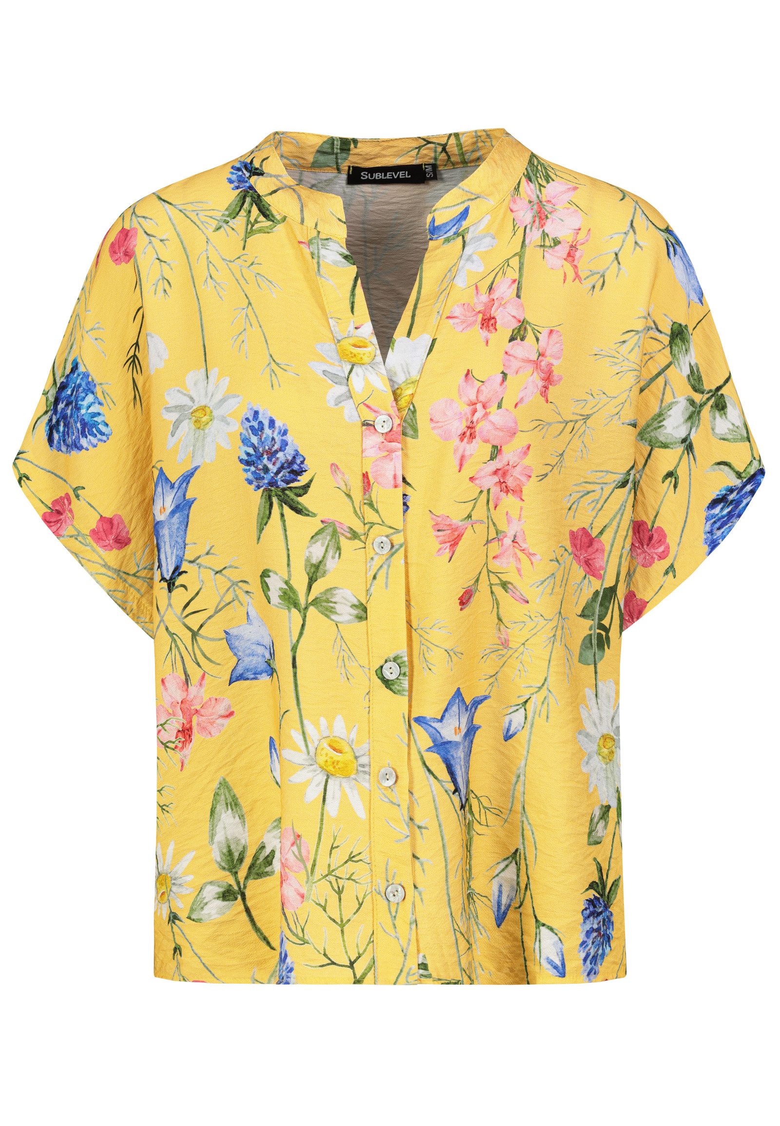SUBLEVEL Blusenshirt Blumiges Muster mit lockerem günstig online kaufen