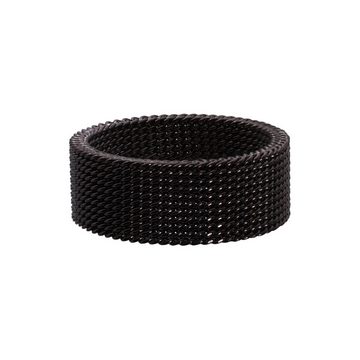 Heideman Fingerring Alex schwarz farben (Ring, 1-tlg., inkl. Geschenkverpackung), flexibler Ring für Männer