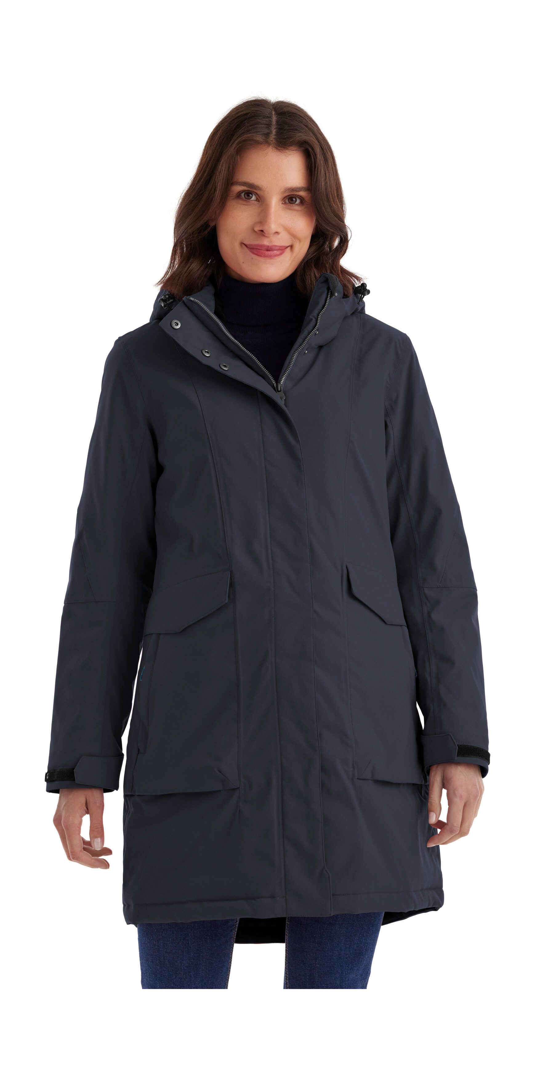 Killtec Parka Damen Funktionsparka Wasserdichter, atmungsaktiver Damenparka mit abnehmbarer Kapuze