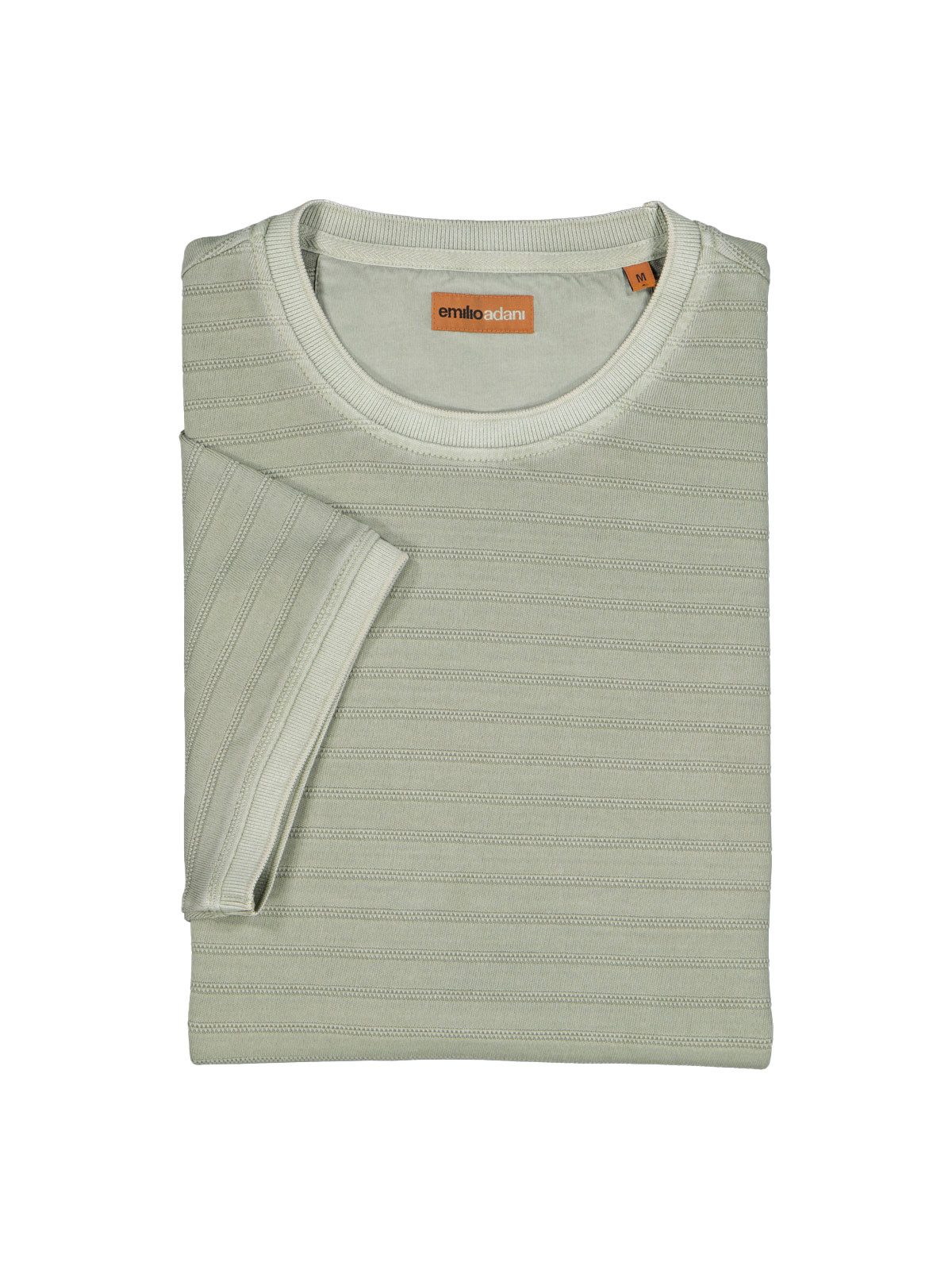 T-Shirt Herren T-Shirt gestreift, Oliv