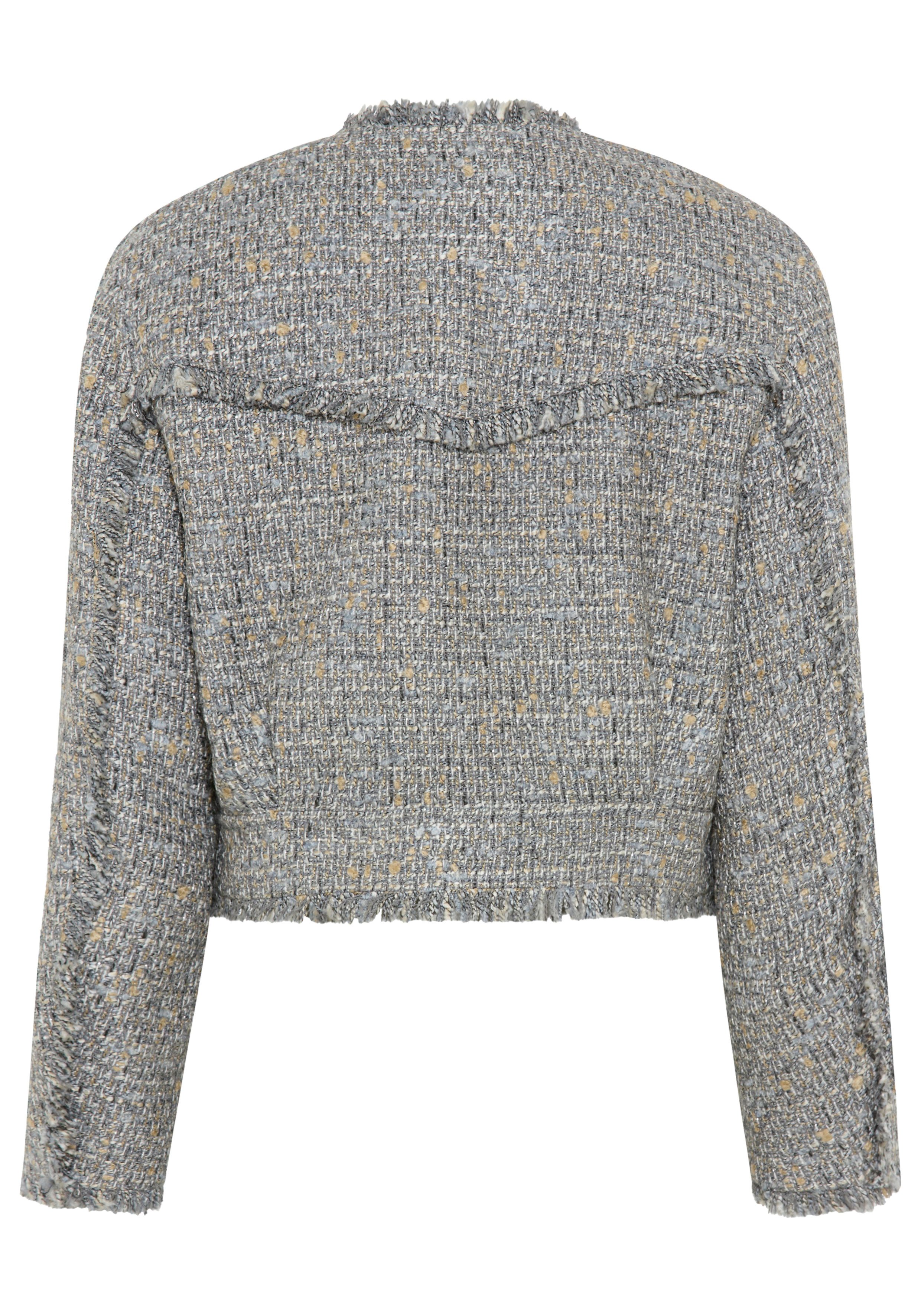 BOSS ORANGE Kurzblazer Jawelli Premium Damenmode mit Fransen-Details