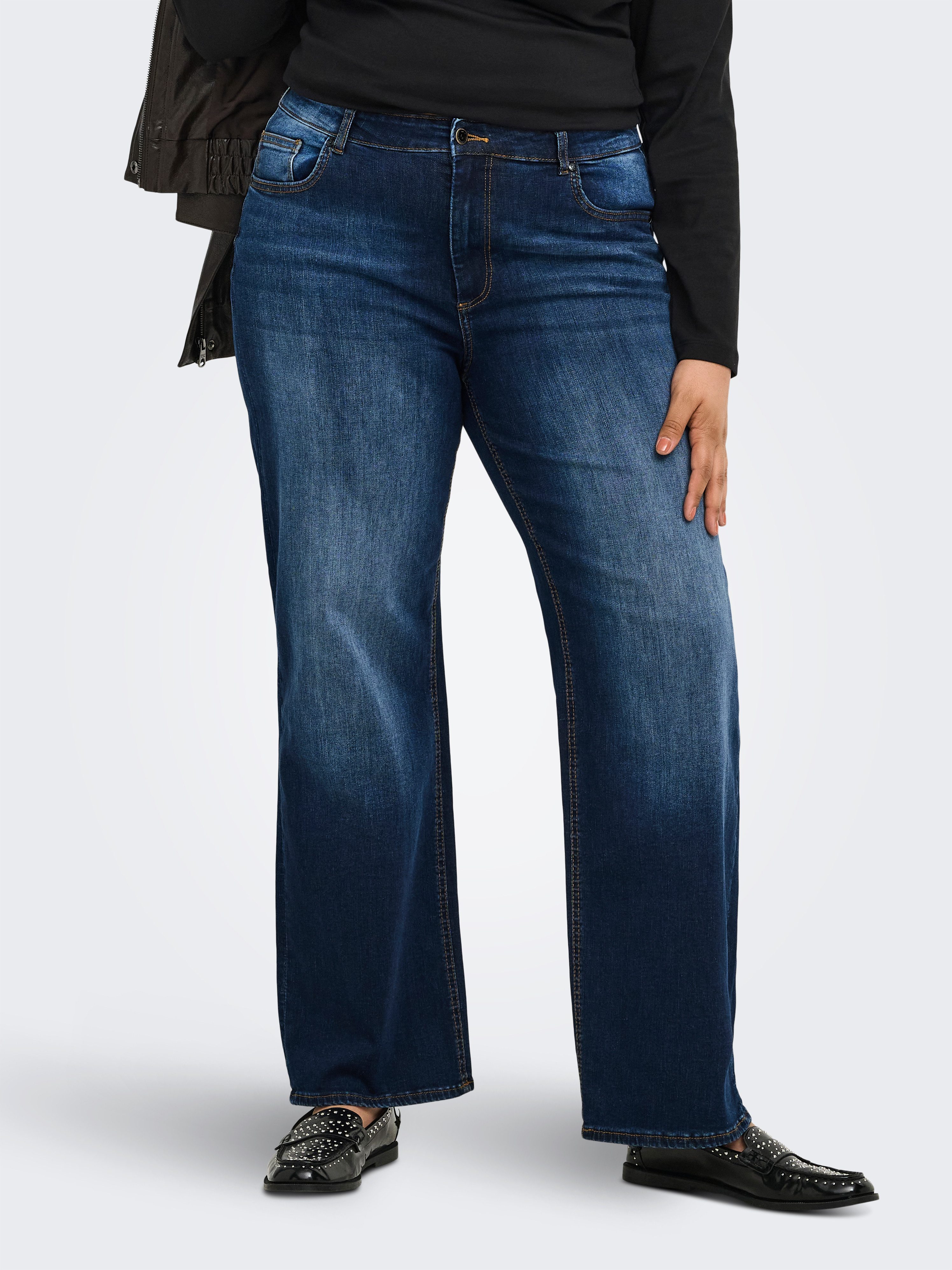 ONLY CARMAKOMA High-waist-Jeans CARWILLY HW WIDE DNM TAI081 NOOS Baumwollmischung, High Waist