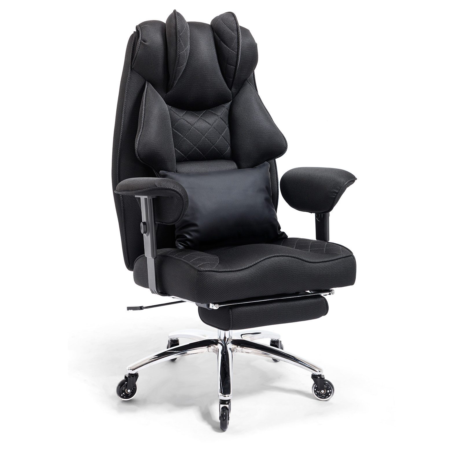 Happy Home Bürostuhl Ergonomischer Bürostuhl 200kg – Plus Edition Chefsessel mit Fußstütze