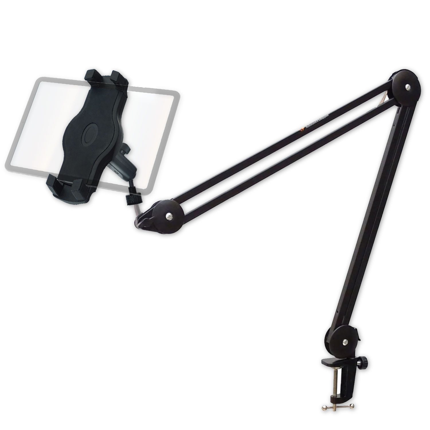 Mikrofonständer keepdrum Gelenkarm-Stativ MS138 schwarz mit Smartphone-Tablet-Halter