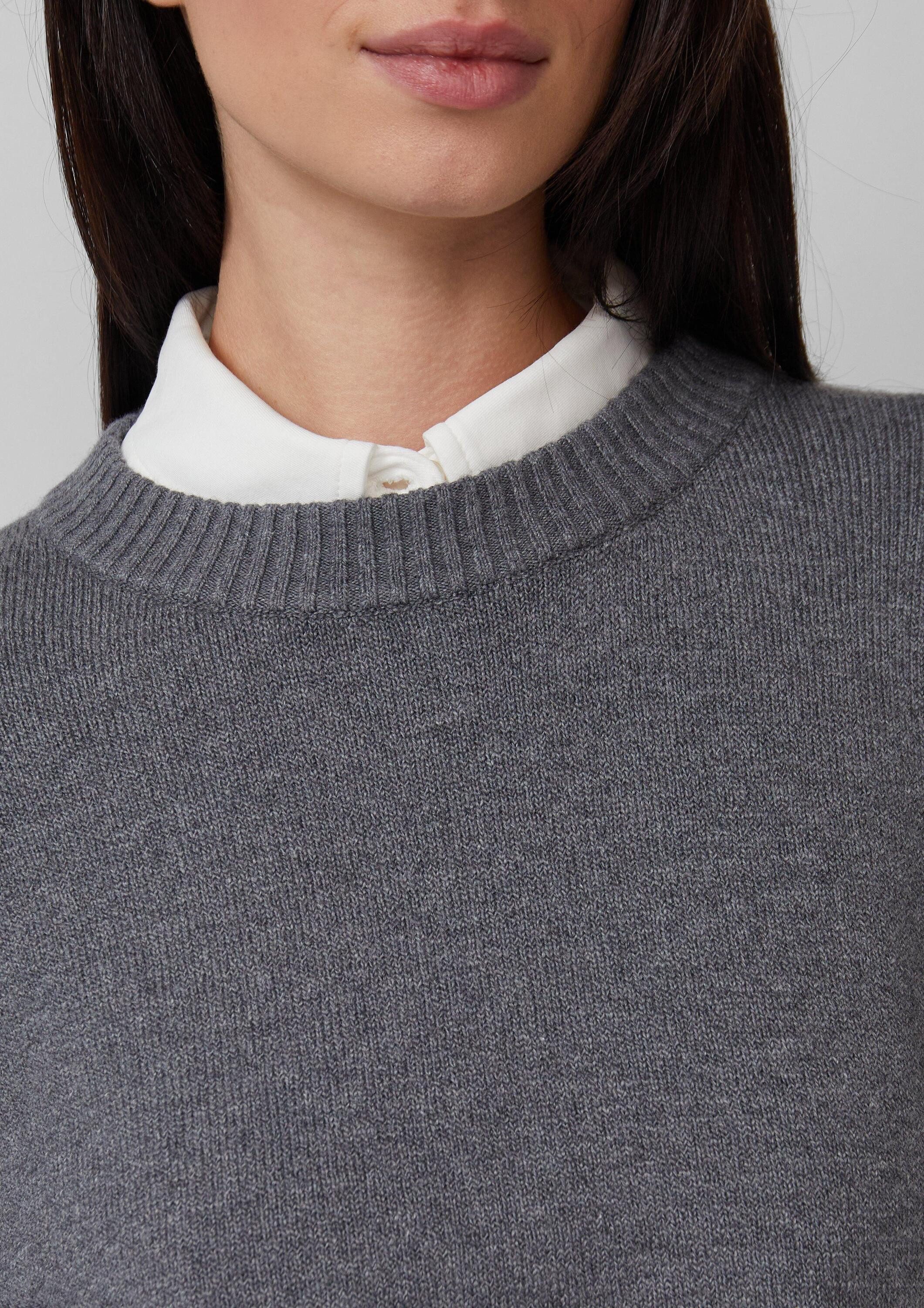 s.Oliver Longpullover Strickpullover Weicher Strickpullover mit Ärmelaufschlag