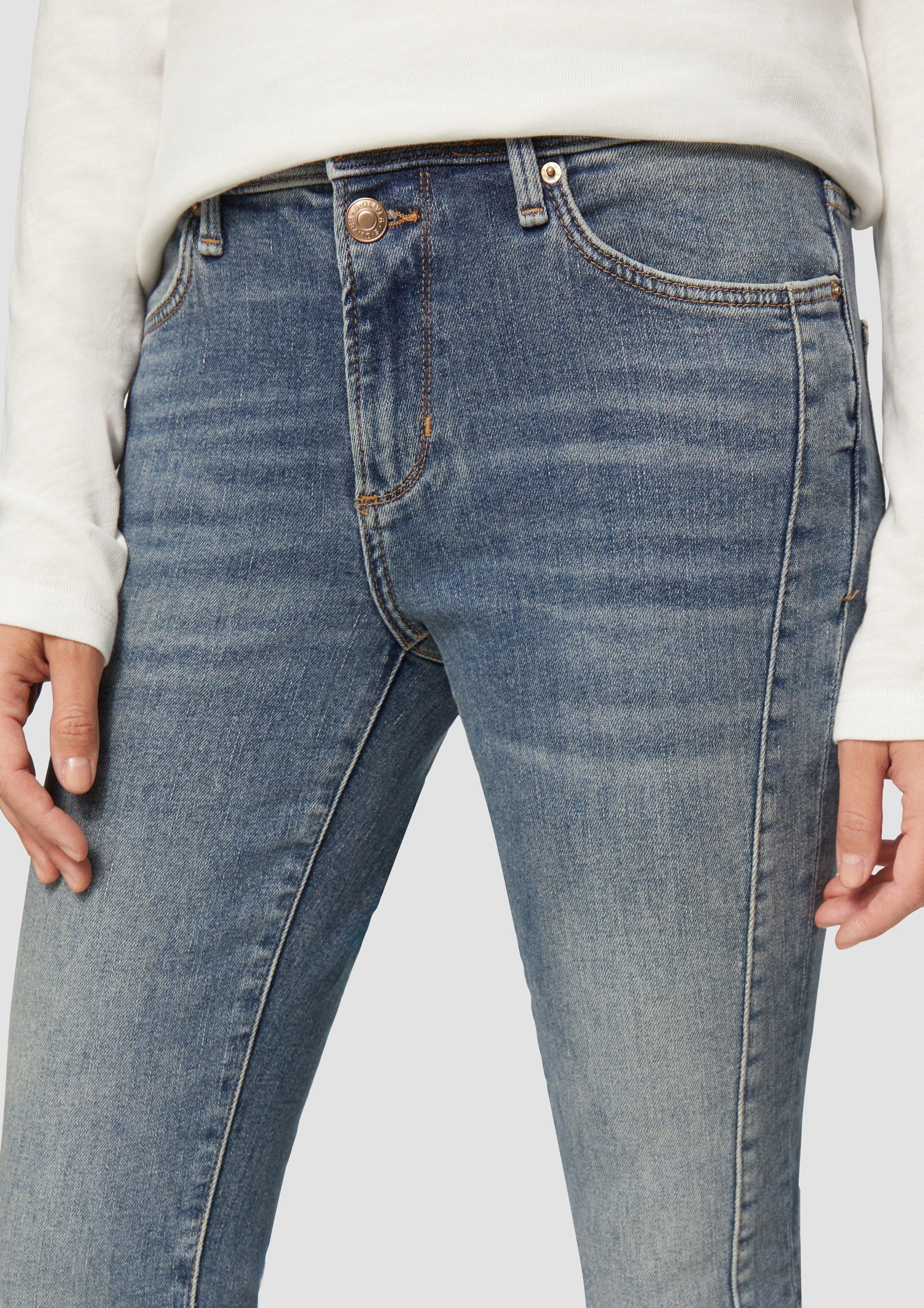 s.Oliver 5-Pocket-Jeans Teilungsnaht günstig online kaufen