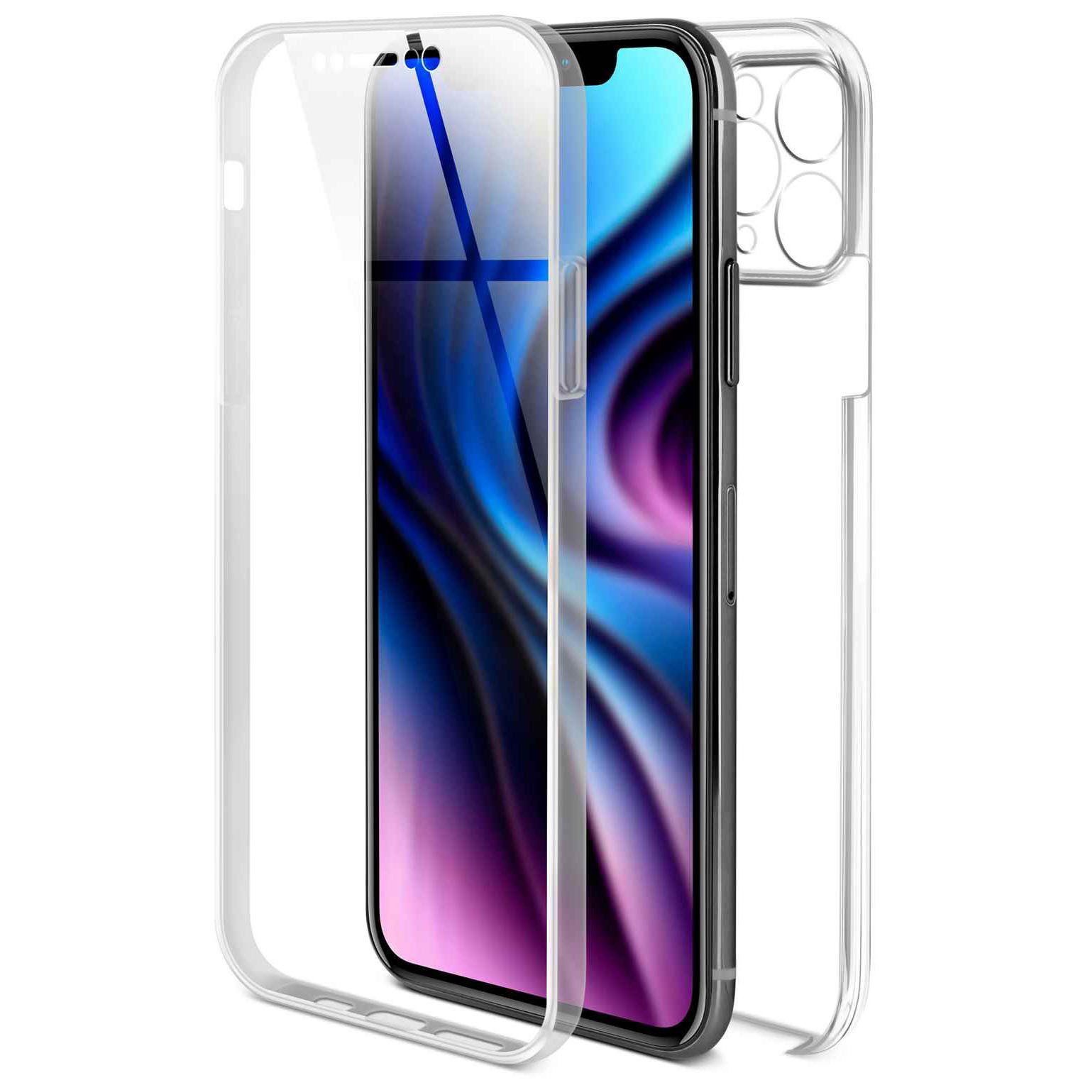 ONEFLOW Handyhülle für iPhone 11 Pro Max Hülle Komplett Schutz Touch Case 6,5 Zoll, 360 Grad Schutzhülle Transparent Rundumschutz Durchsichtig Beidseitig