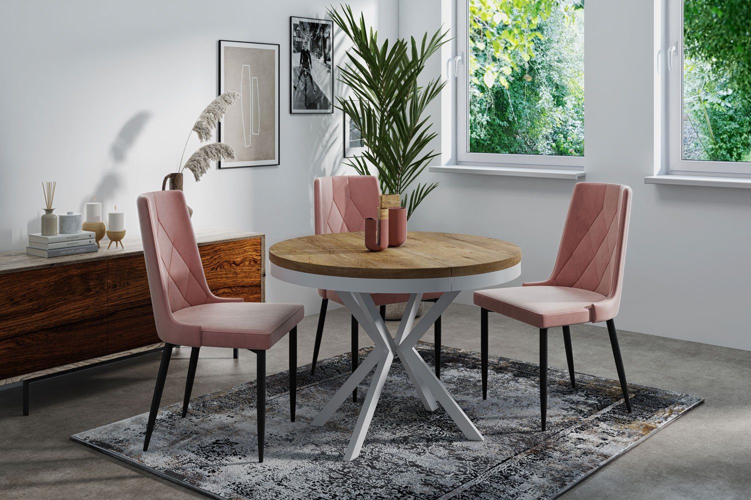 WFL GROUP Esstisch Cloud (erhältlich in 3 Größen – 90/100/120 cm ausziehbar günstig online kaufen