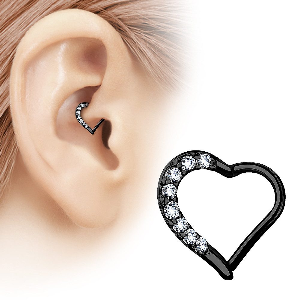Taffstyle Augenbrauenpiercing Ohrpiercing Herz Helix Tragus günstig online kaufen
