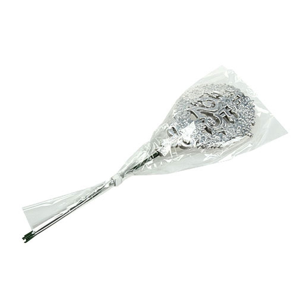 Viana Jubiläumskarte Jubiläumszahl 25 Silber 8cm, Silberhochzeit Deko, Hochzeitsgirlande