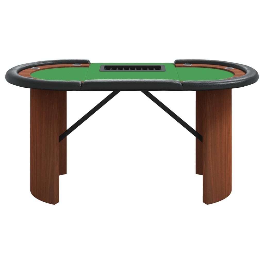 160x80x75 cm, mit Spieltisch Grün vidaXL Chipablage Pokertisch Spieler (1-tlg) 10 Klappbar