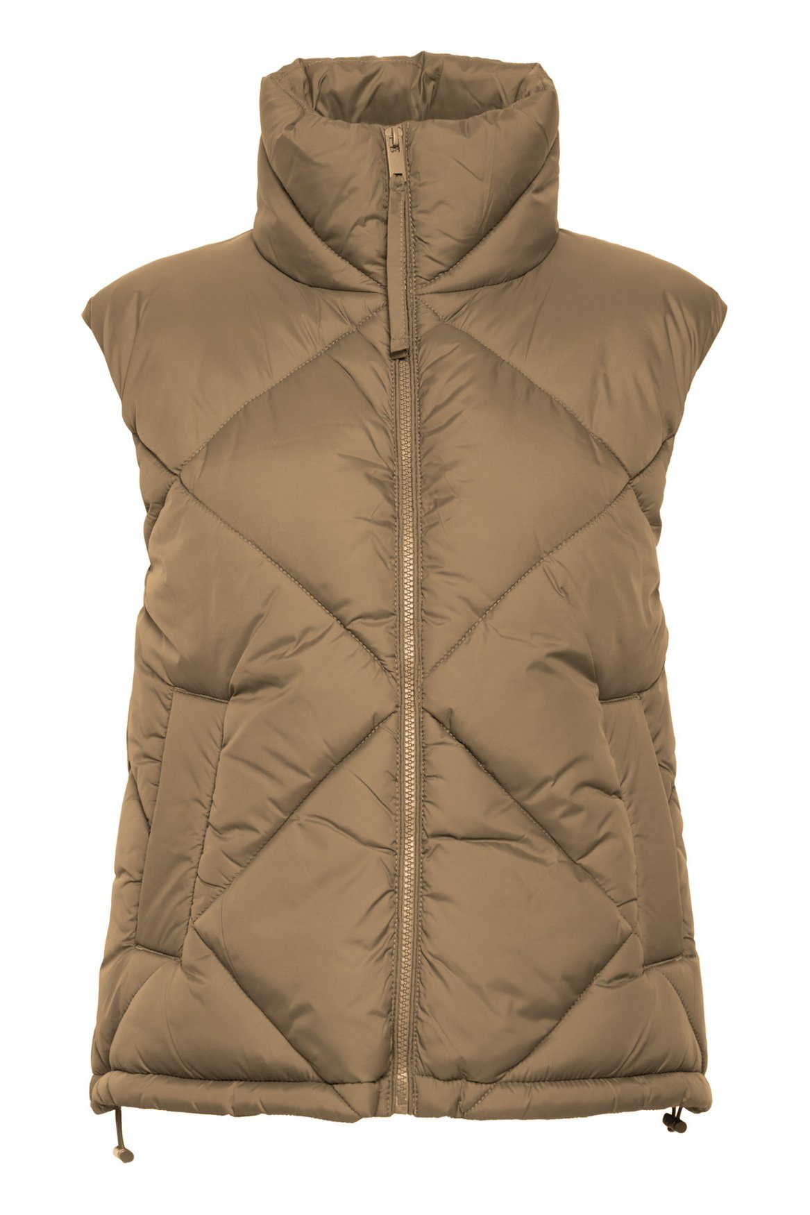 Ärmellos in Weste Jacke BYBOMINA Steppweste Braun 6256 Stepp Puffer b.young