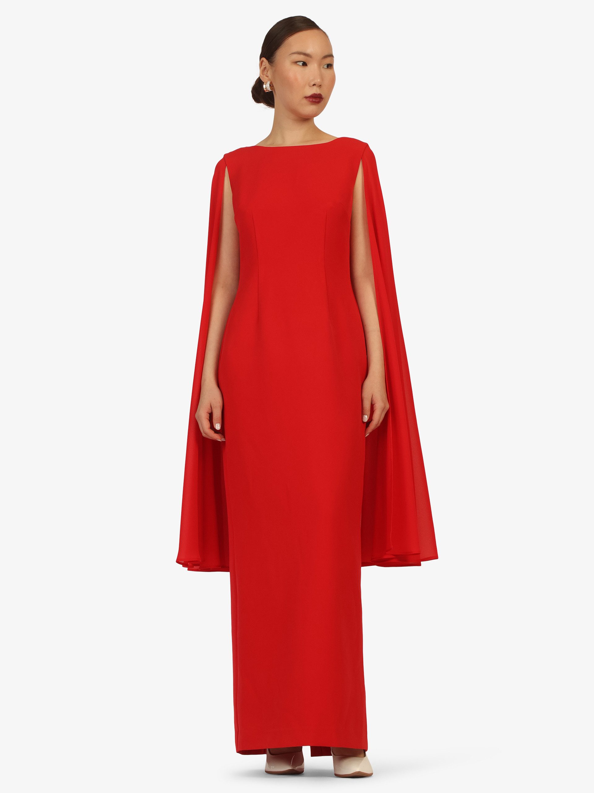 Kraimod Abendkleid mit Cape und Schlitz