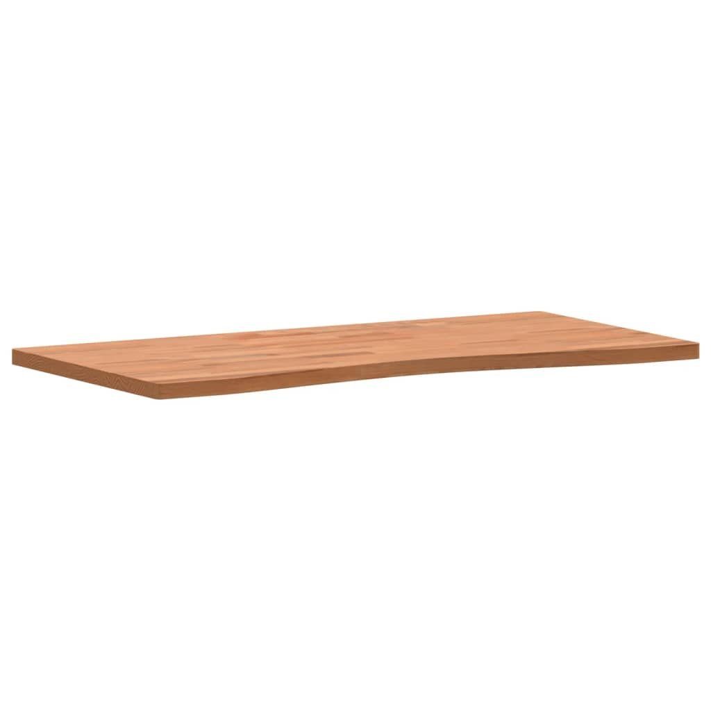 vidaXL Schreibtisch Schreibtischplatte 100x45-50x2,5 Buche Bür Massivholz cm Arbeitsplatte