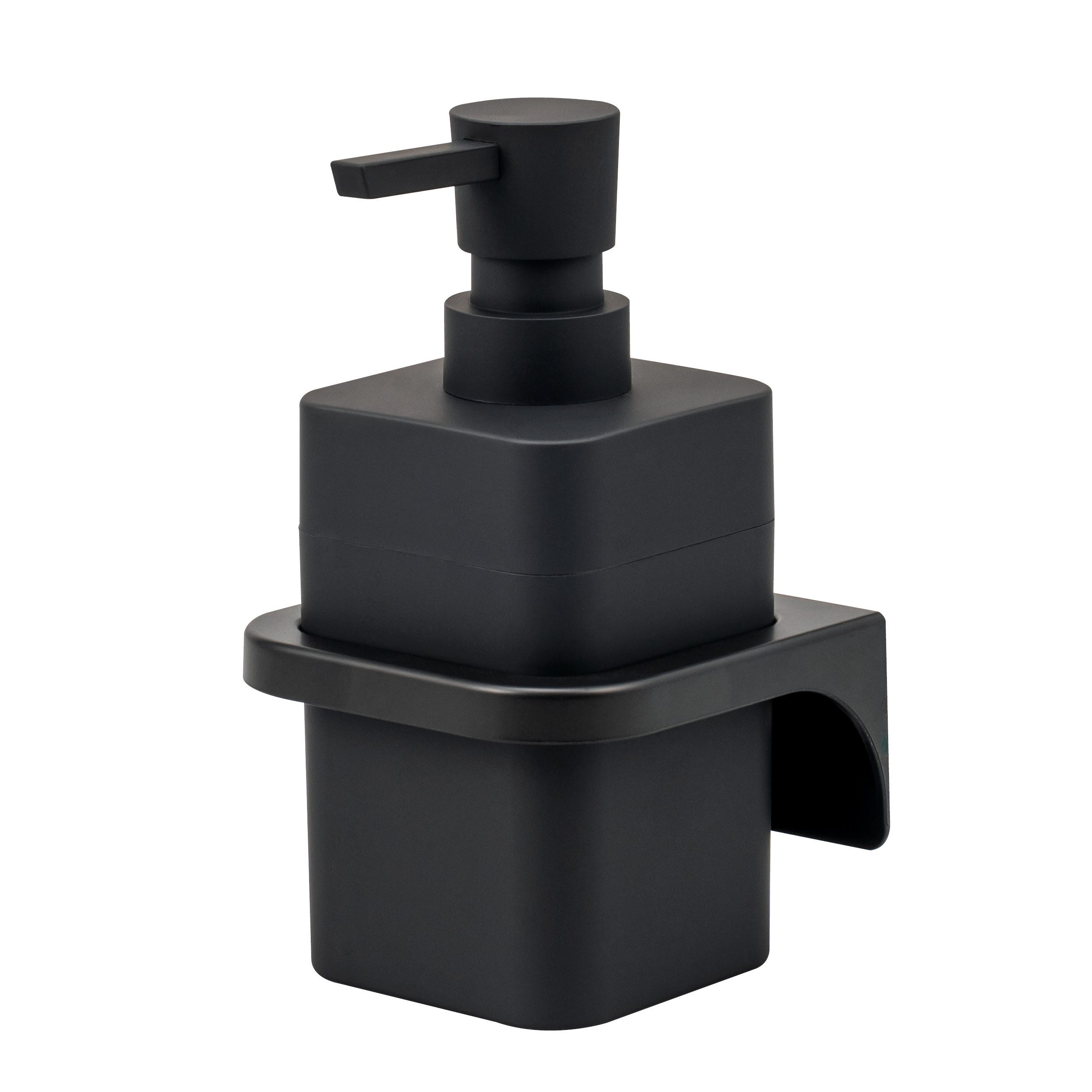 bremermann Seifenspender Bad-Serie SAVONA Softtouch inkl. Wandhalter, eckig, (1-tlg., inkl. Montagematerial), mit Wandhalterung