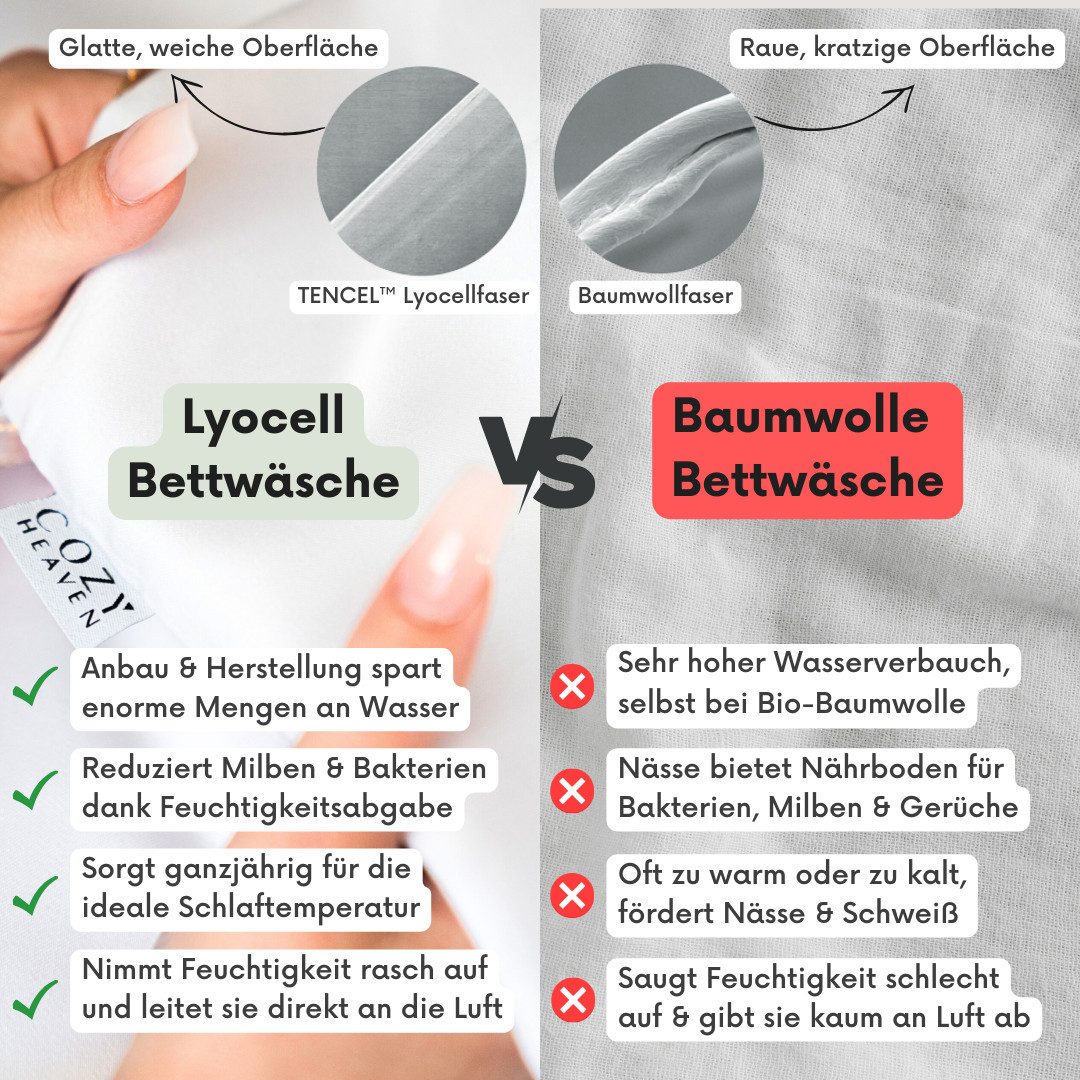 COZY HEAVEN Spannbettlaken Luxus Lyocell Spannbettlaken, TENCEL™, Ultra wei günstig online kaufen