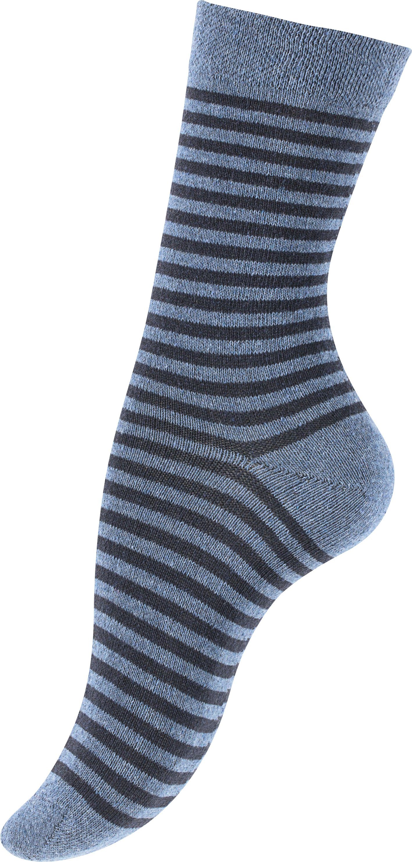 Socken blau Creation® in Jeans Vincent angenehmer Baumwollqualität (10-Paar)